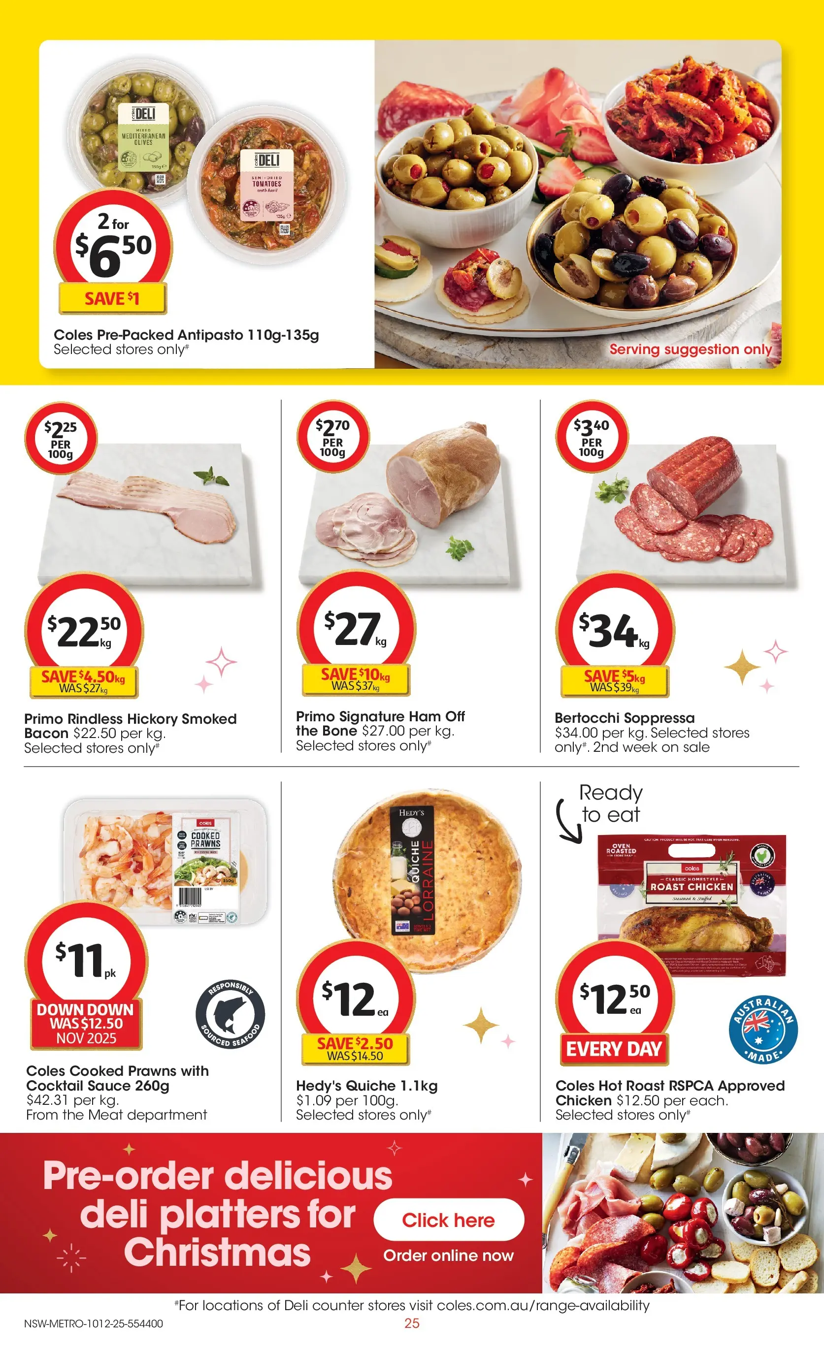 ﻿﻿Coles catalogue valid from 10/12/2025 > Online Australia | Page: 25 | Products: Almonds, Bacon, Strawberries, Salad