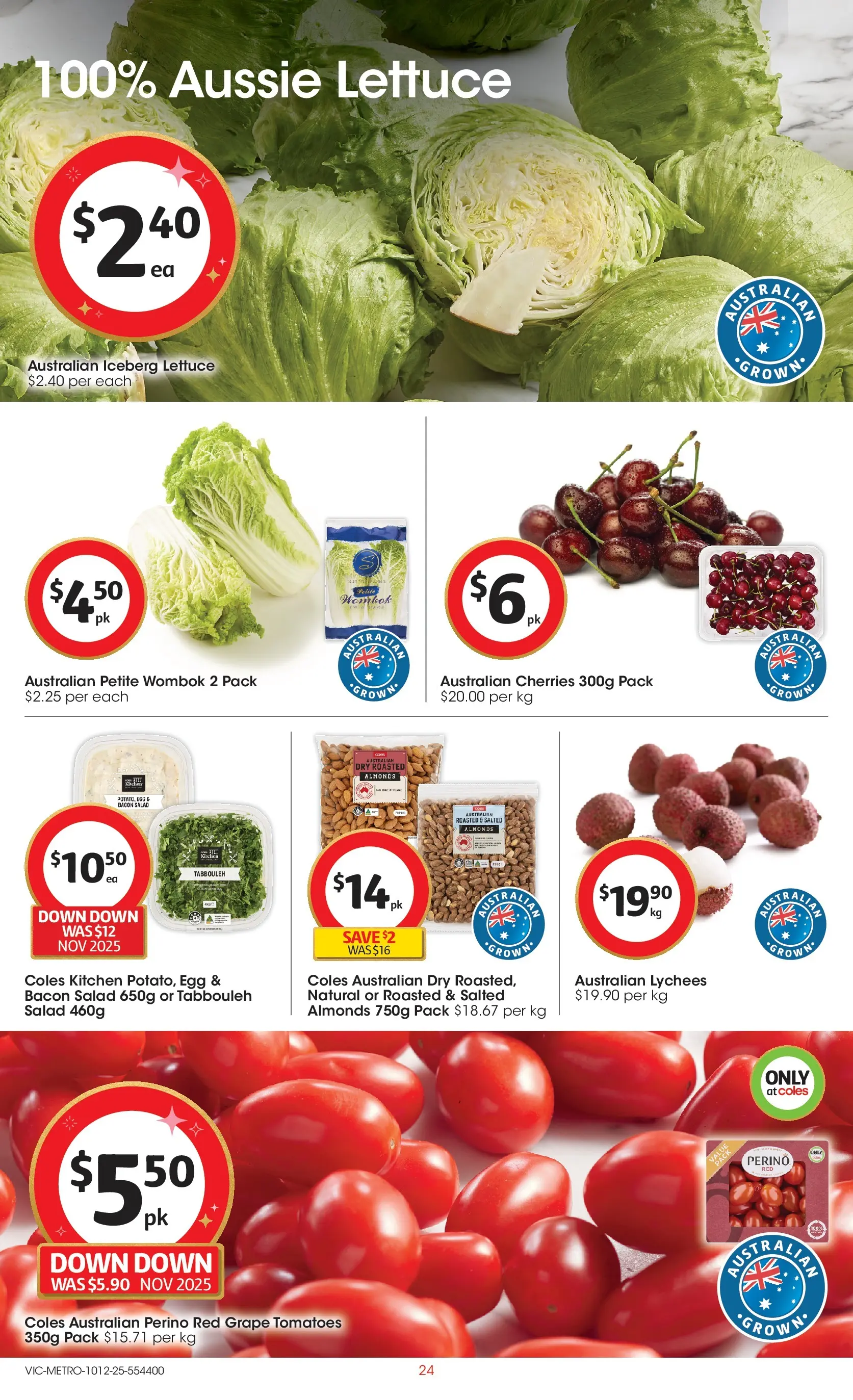 ﻿﻿Coles catalogue valid from 10/12/2025 > Online Australia | Page: 24 | Products: Light, Glassware, Cream, Bakery