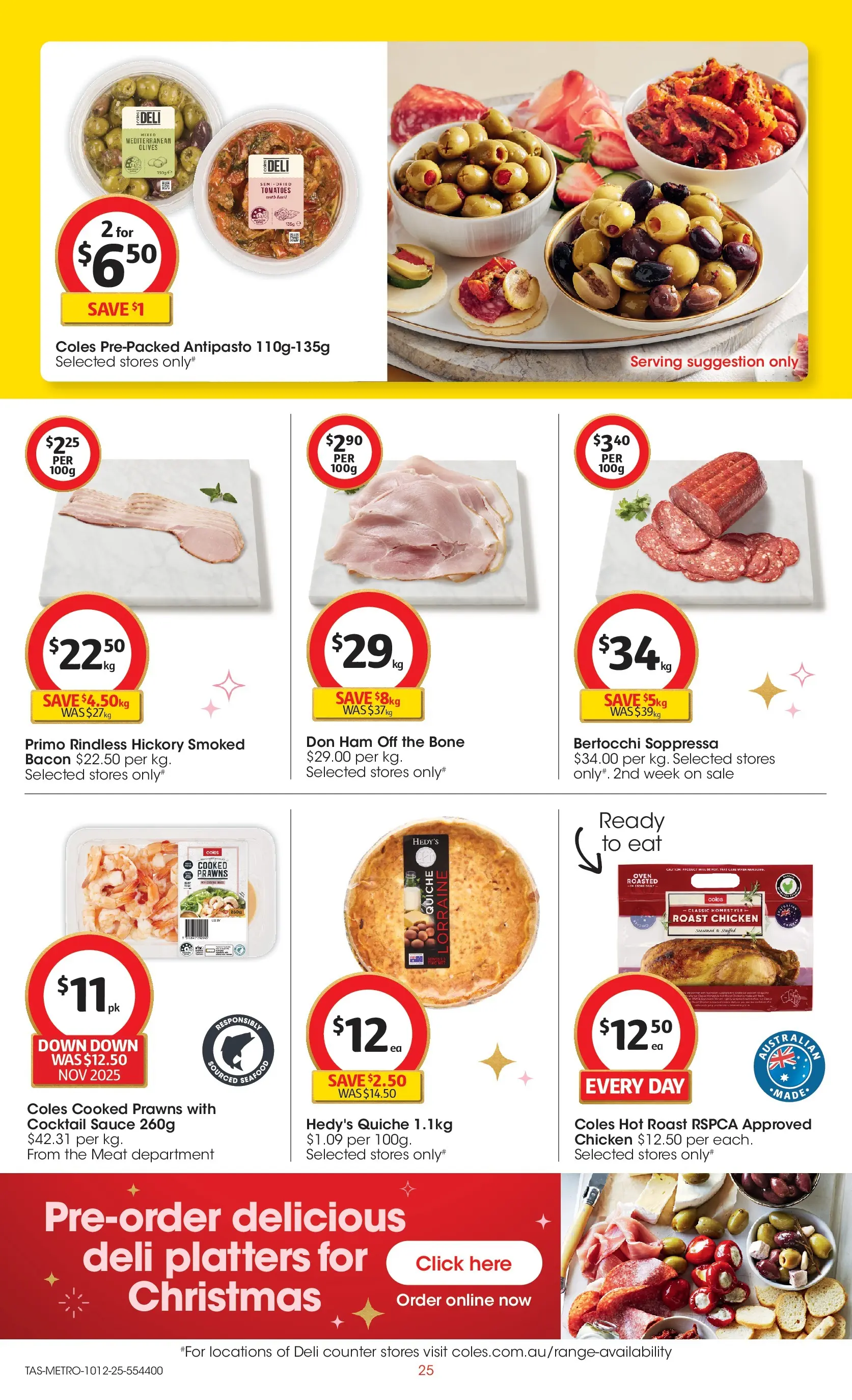 ﻿﻿Coles catalogue valid from 10/12/2025 > Online Australia | Page: 25 | Products: Almonds, Bacon, Lettuce, Tomatoes