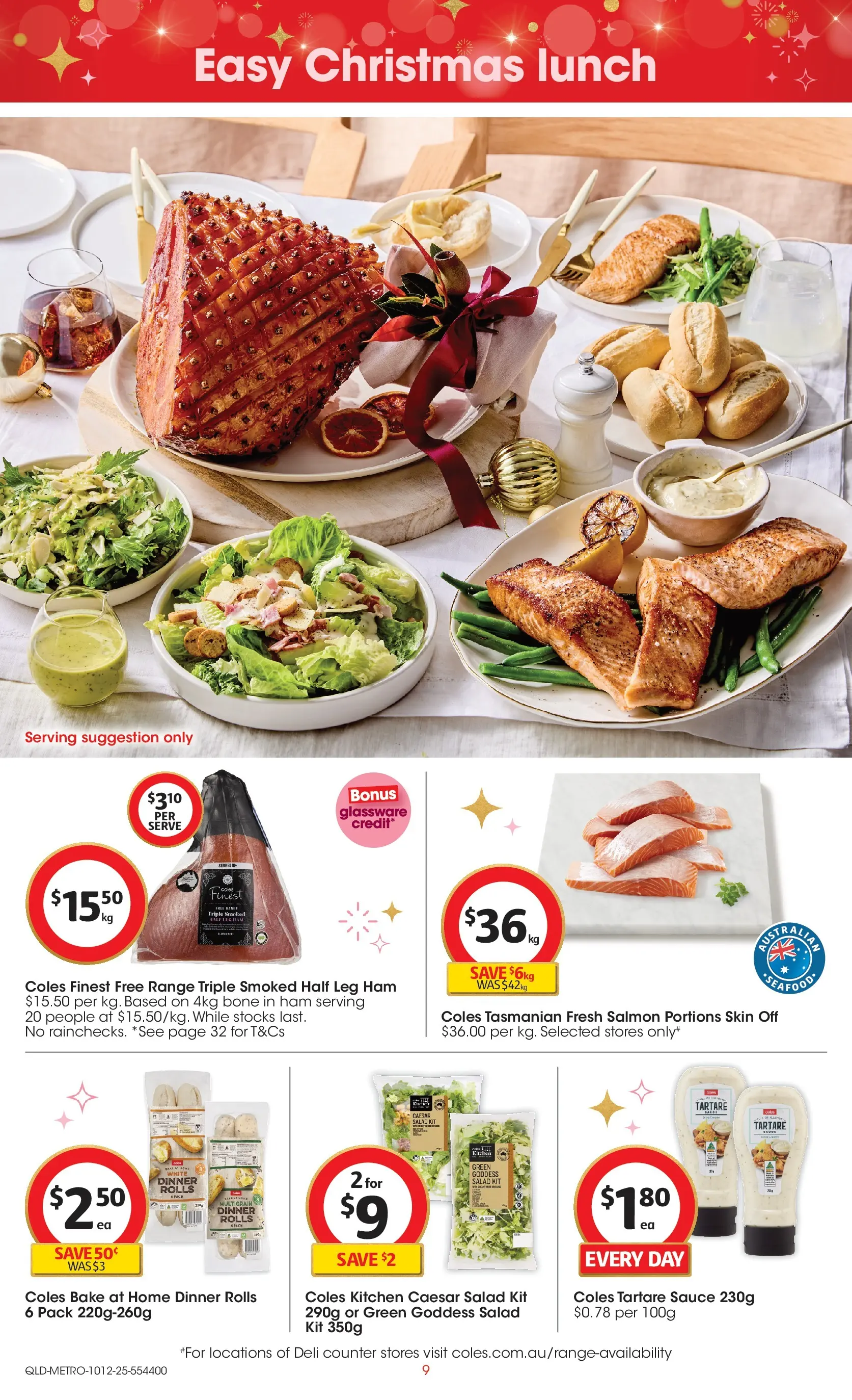 ﻿﻿Coles catalogue valid from 10/12/2025 > Online Australia | Page: 9 | Products: Ham, Meat, Weight