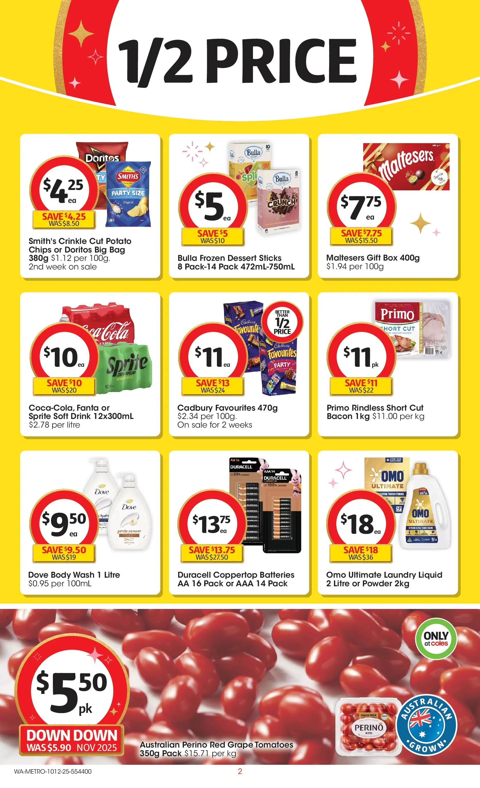 ﻿﻿Coles catalogue valid from 10/12/2025 > Online Australia | Page: 2 | Products: Vegetables, Seafood, Fridge, Freezer