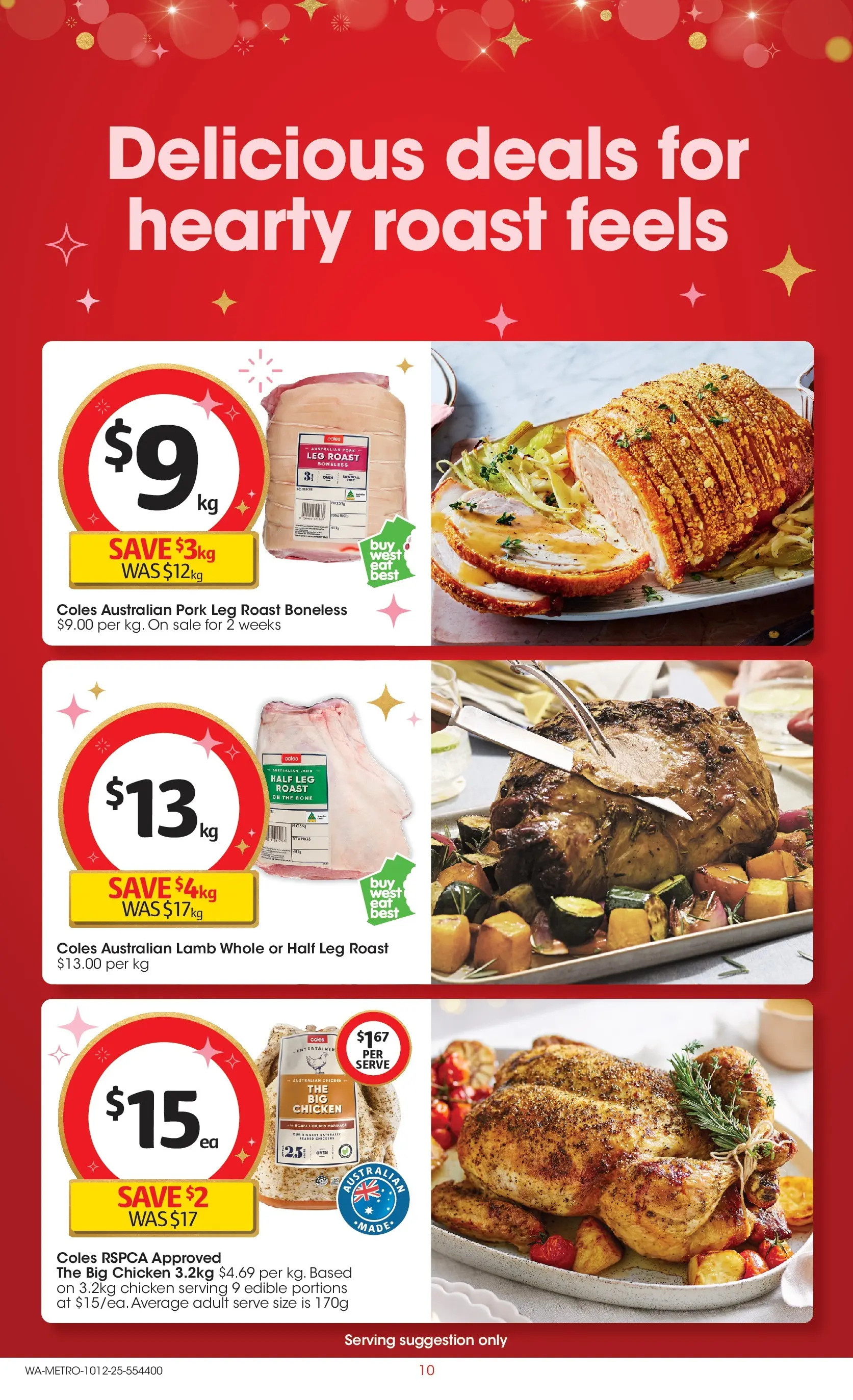 ﻿﻿Coles catalogue valid from 10/12/2025 > Online Australia | Page: 10 | Products: Ham, Glassware, Salad, Salmon
