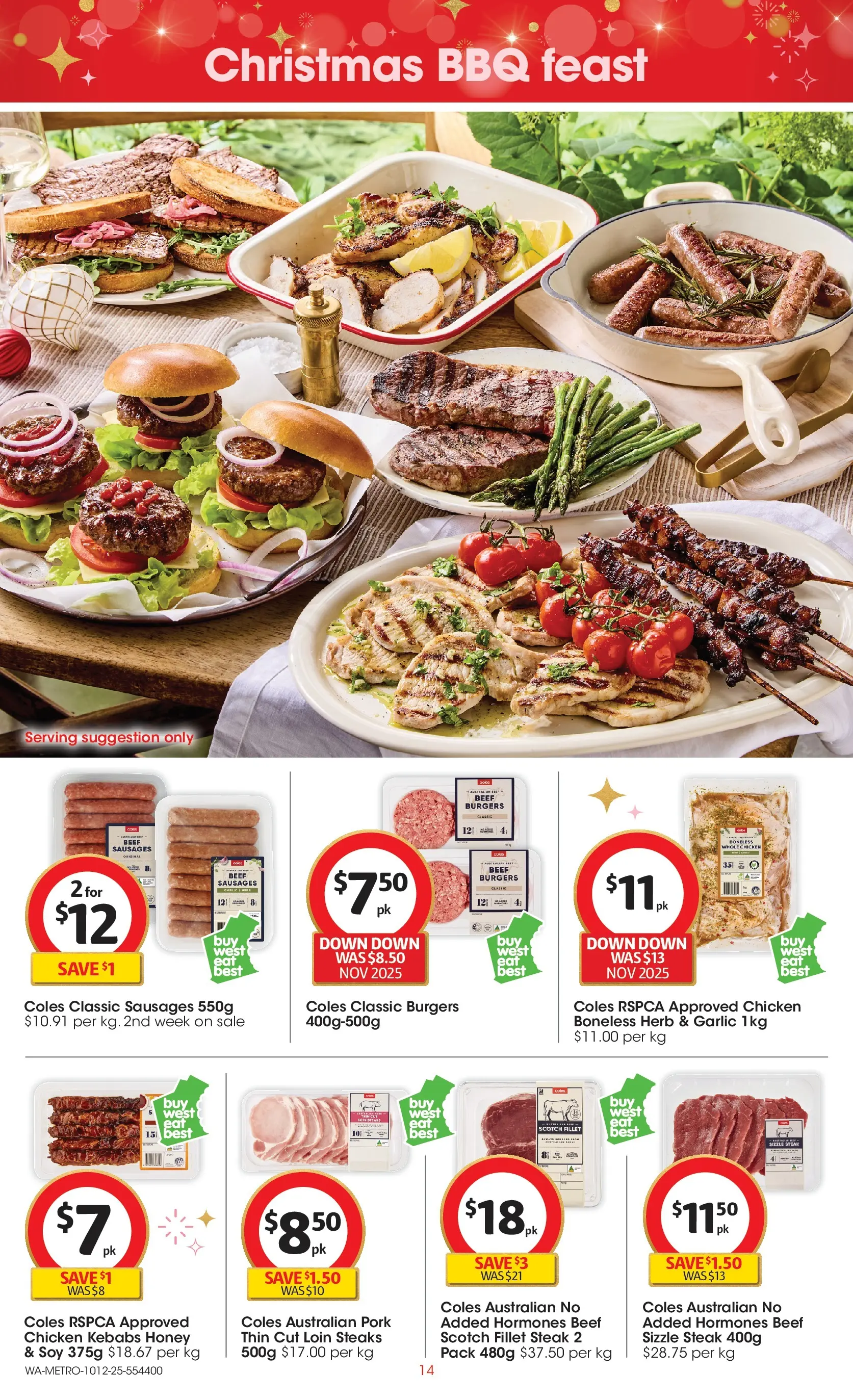 ﻿﻿Coles catalogue valid from 10/12/2025 > Online Australia | Page: 14 | Products: Chicken, Passionfruit, Potatoes, Sauce