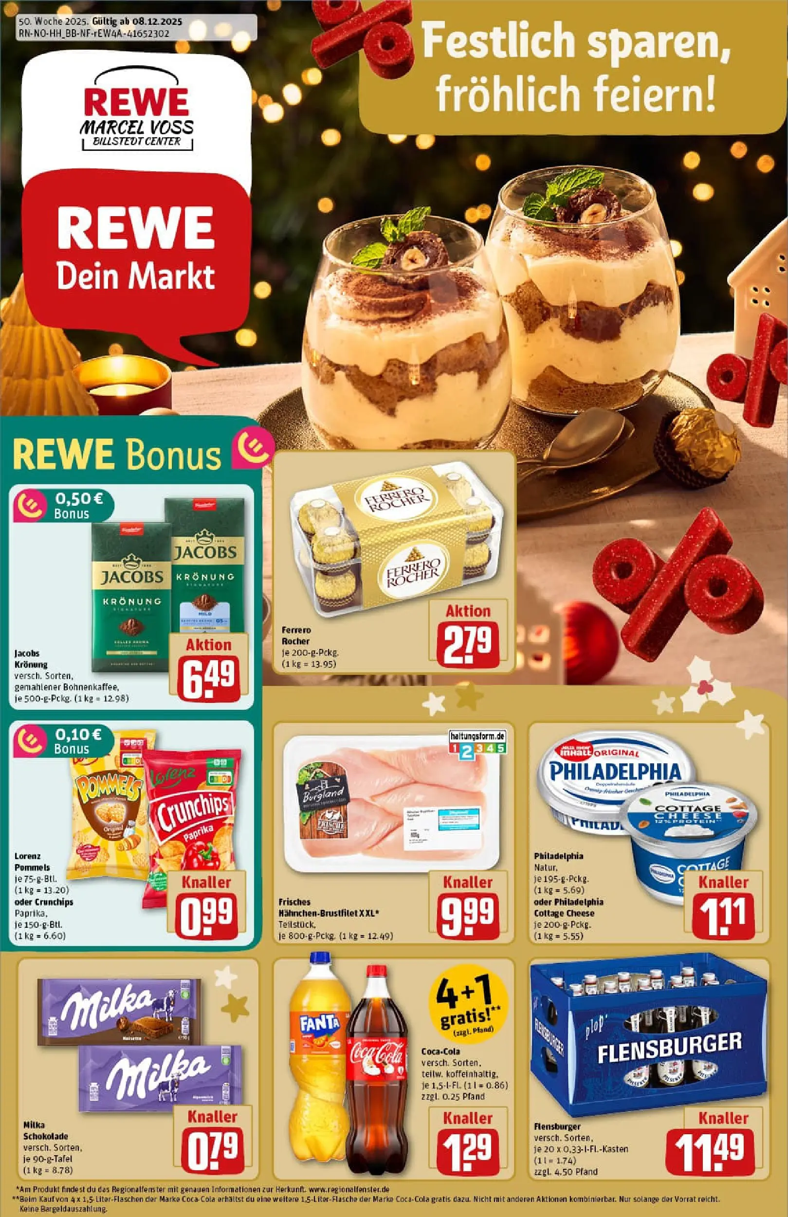 REWE Prospekt ab 07.12.2025 zum Blättern » Angebote | Seite: 1 | Produkte: Ferrero rocher, Milka, Flensburger, Paprika