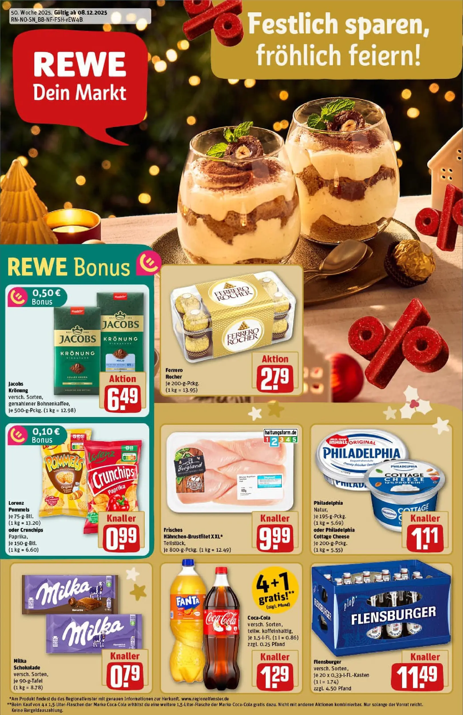 REWE Prospekt ab 07.12.2025 zum Blättern » Angebote | Seite: 1 | Produkte: Coca cola, Fanta, Cola, Milka