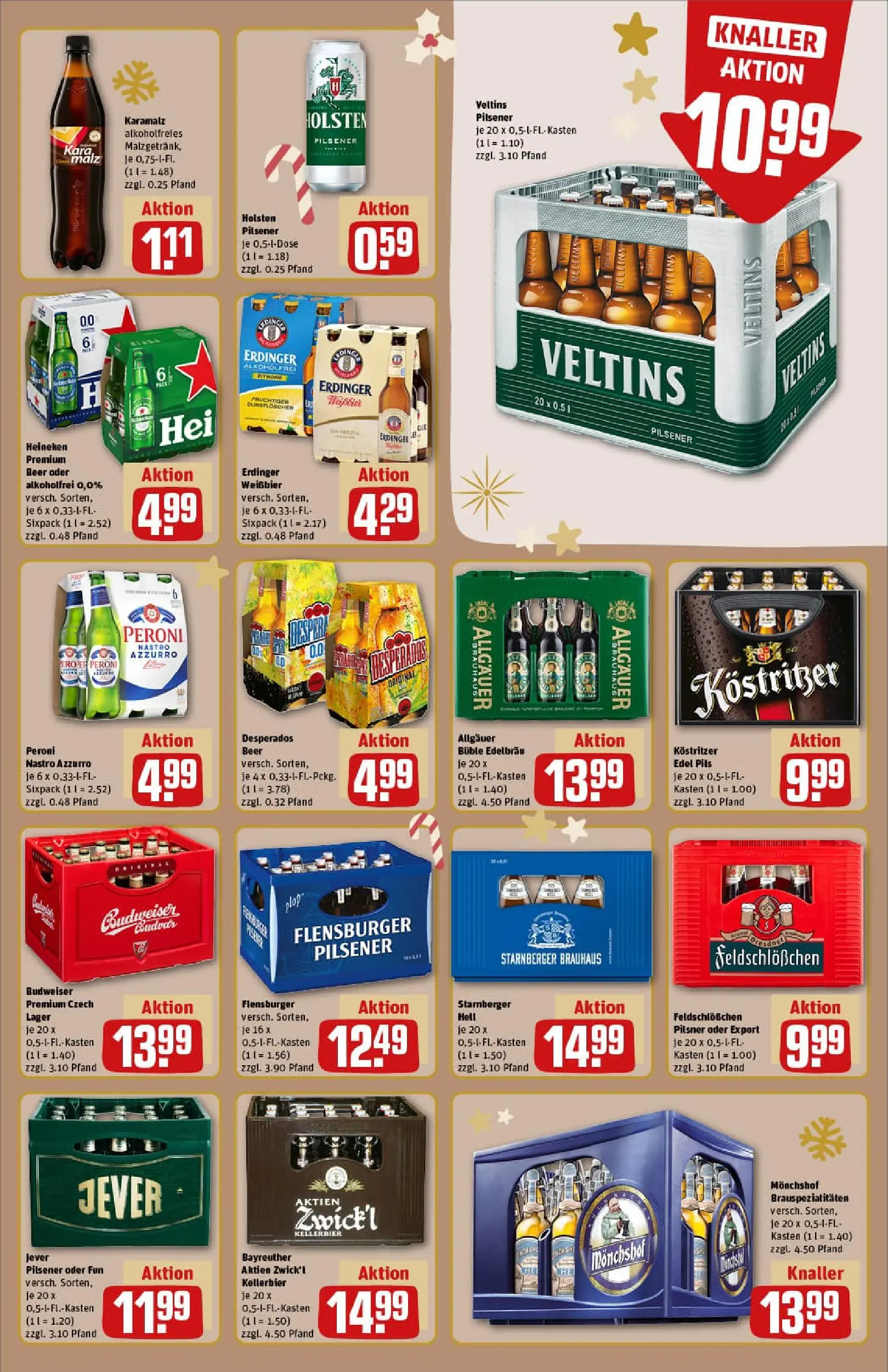 REWE Prospekt ab 07.12.2025 zum Blättern » Angebote | Seite: 21 | Produkte: Monchshof, Durstloscher, Holsten, Desperados