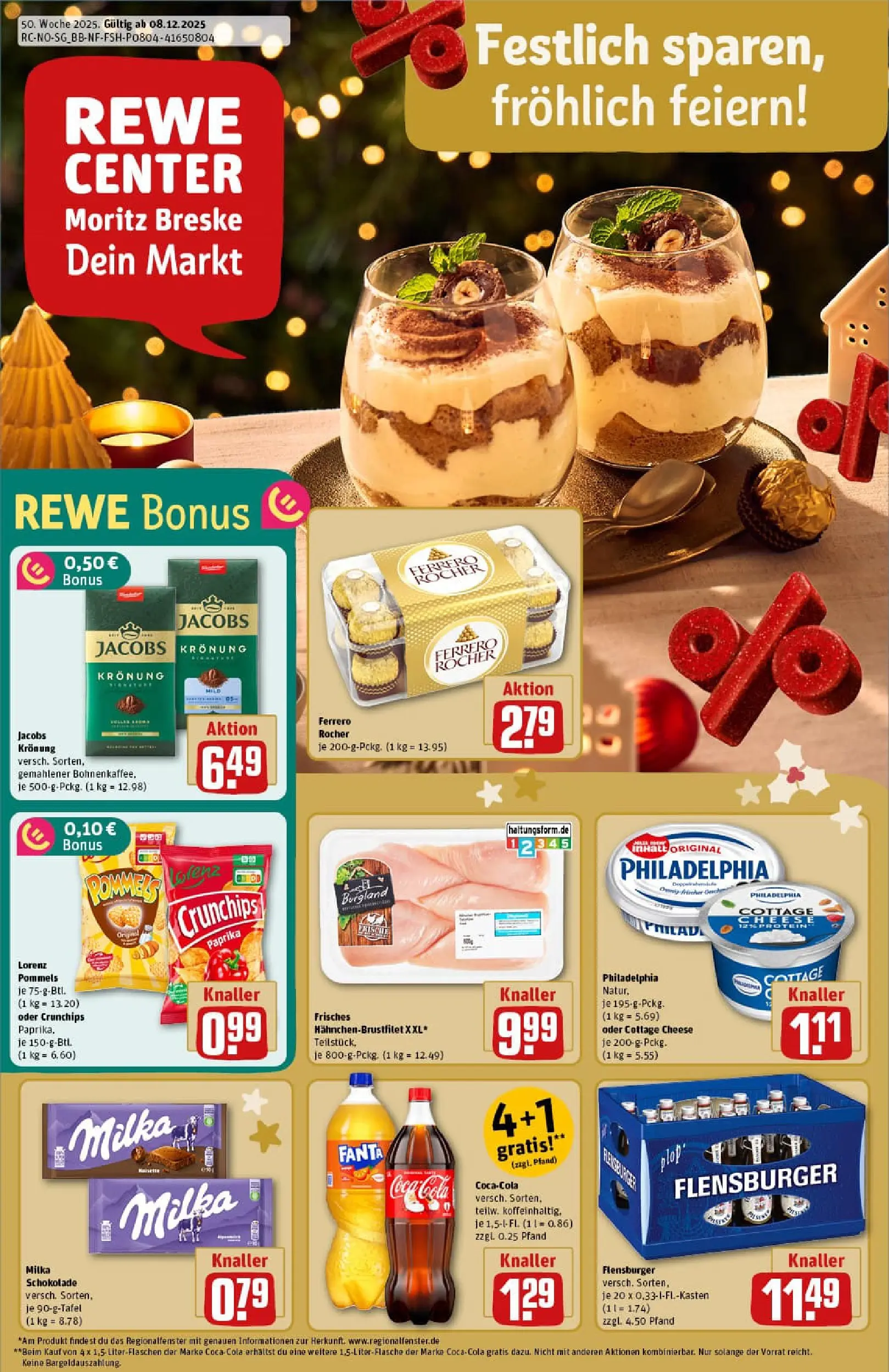 REWE Prospekt ab 07.12.2025 zum Blättern » Angebote | Seite: 1 | Produkte: Fanta, Cola, Flensburger, Paprika