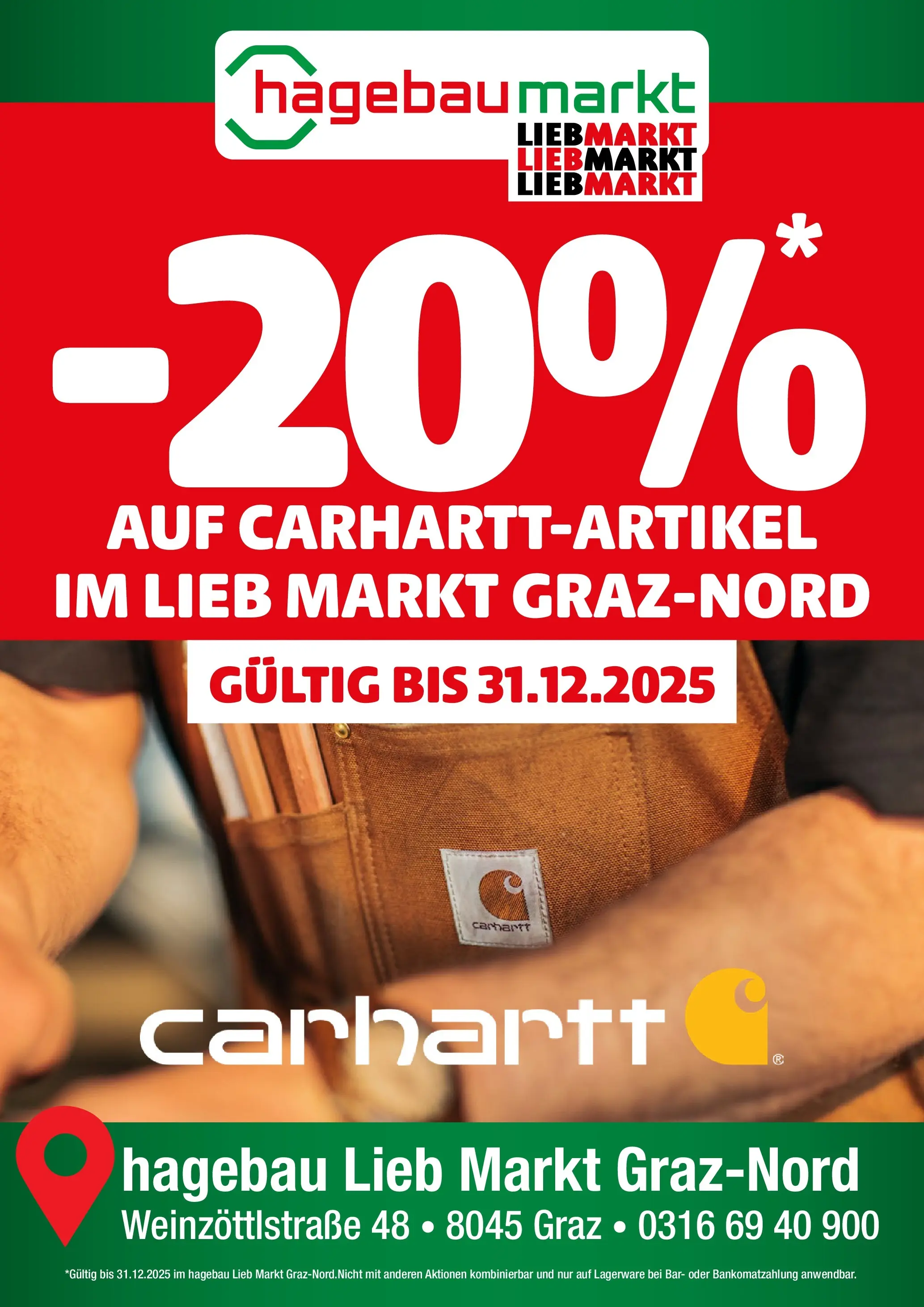 Entdecke - Hagebau Lieb Markt: Carhartt Aktion von 08.12.2025 - Aktuelle Angebote | Seite: 1