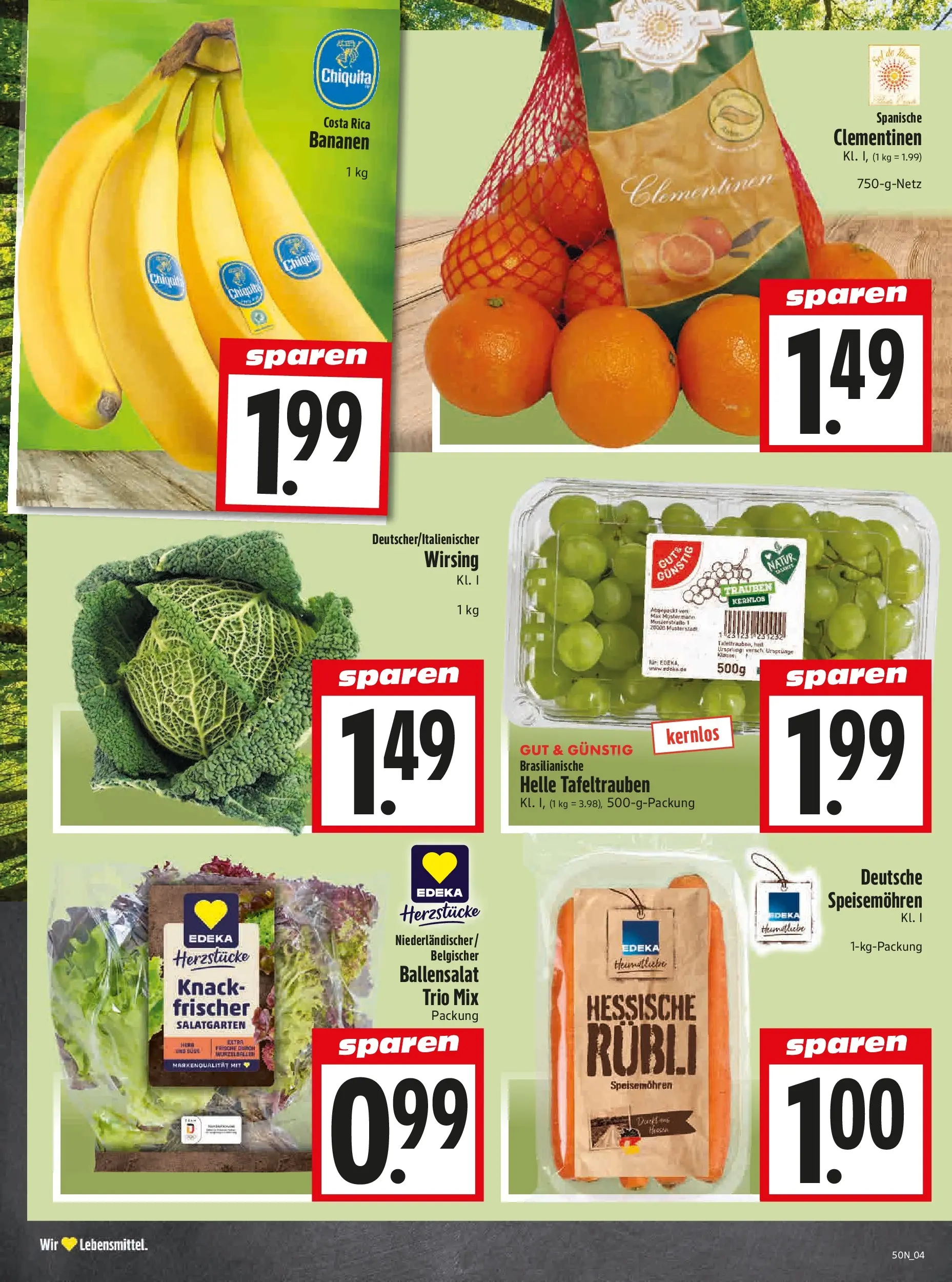 Entdecke - Edeka Hahner: Wochenangebote (ab 07.12.2025) zum Blättern | Seite: 6 | Produkte: Trauben, Bananen