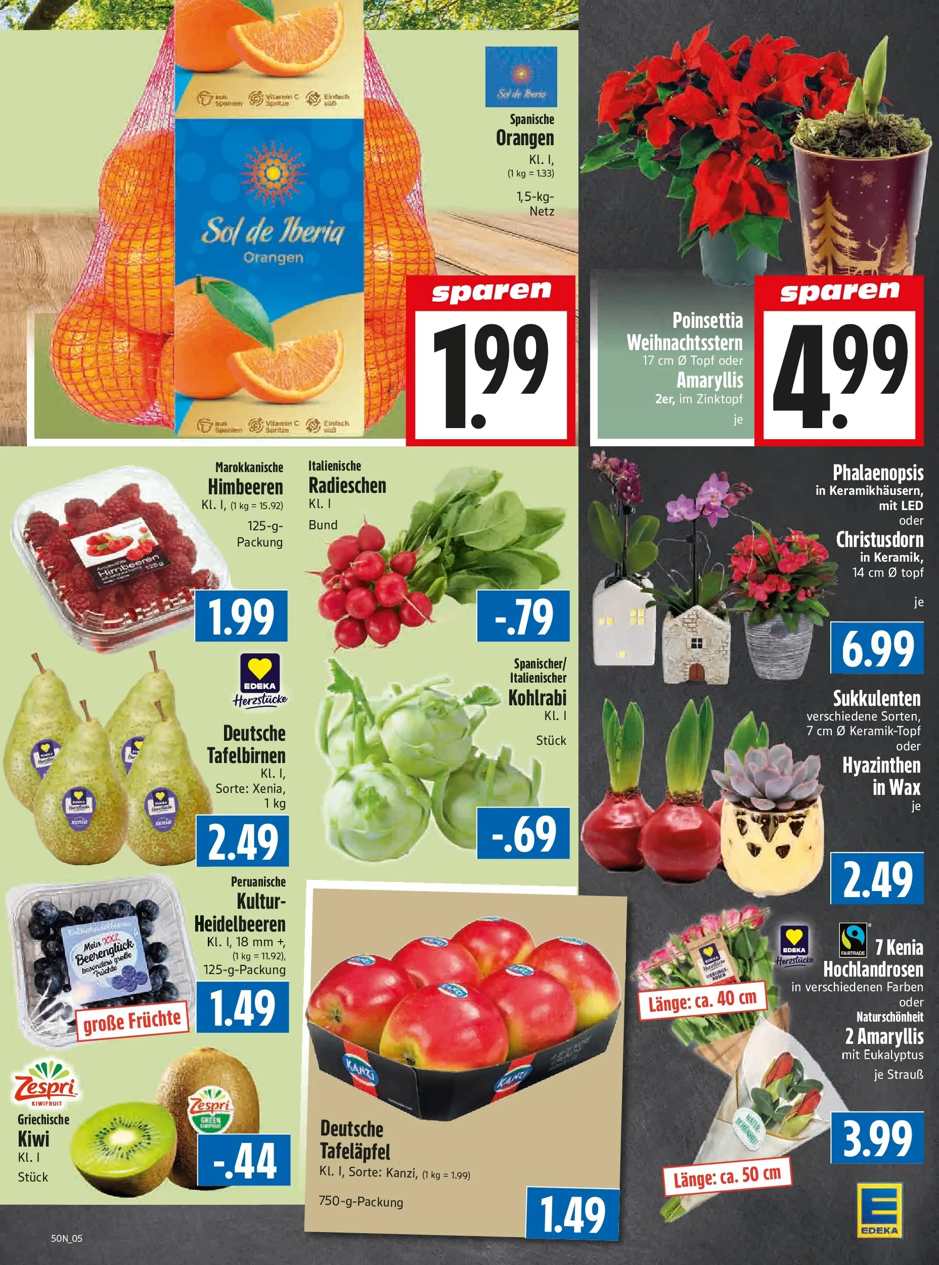 Entdecke - Edeka Hahner: Wochenangebote (ab 07.12.2025) zum Blättern | Seite: 7 | Produkte: Himbeeren, Kohlrabi, Orangen, Heidelbeeren