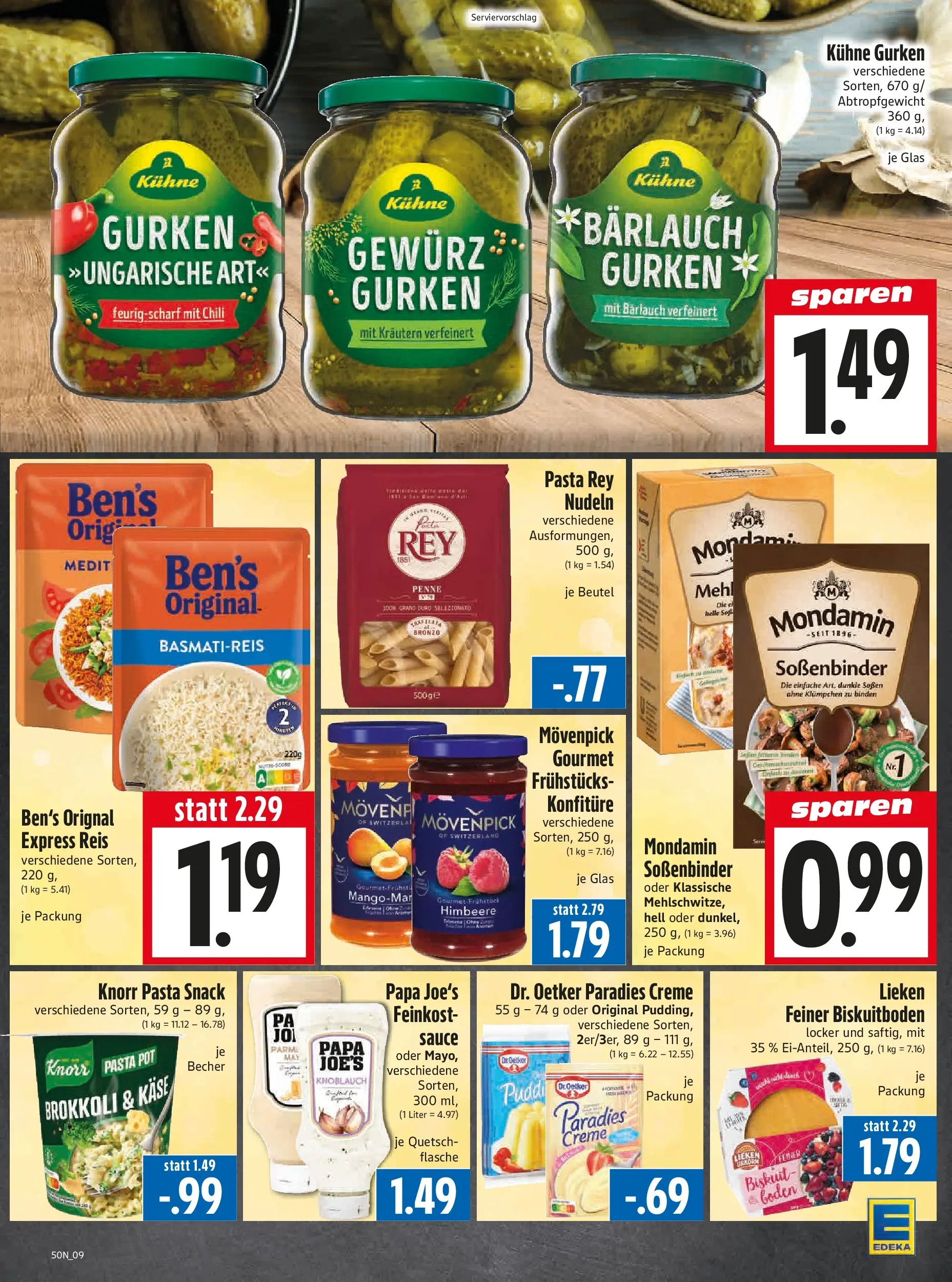 Entdecke - Edeka Hahner: Wochenangebote (ab 07.12.2025) zum Blättern | Seite: 11 | Produkte: Basmatireis, Creme, Pasta, Gurken