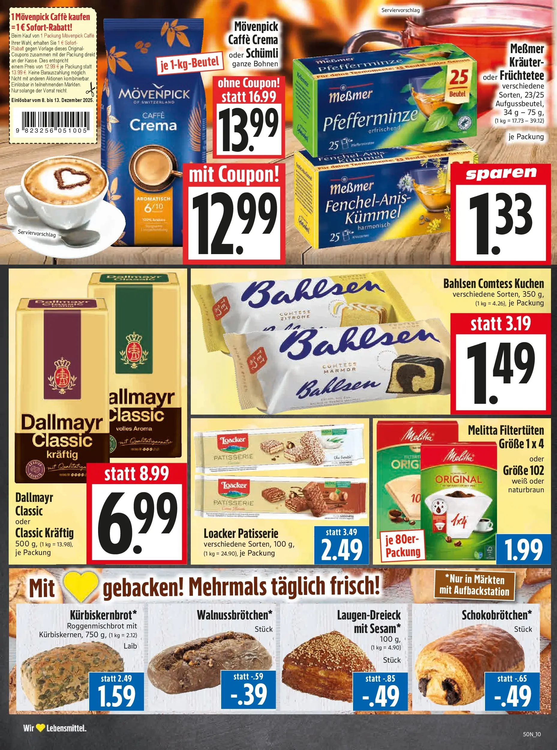 Entdecke - Edeka Hahner: Wochenangebote (ab 07.12.2025) zum Blättern | Seite: 12 | Produkte: Melitta, Messmer, Zitrone, Kuchen