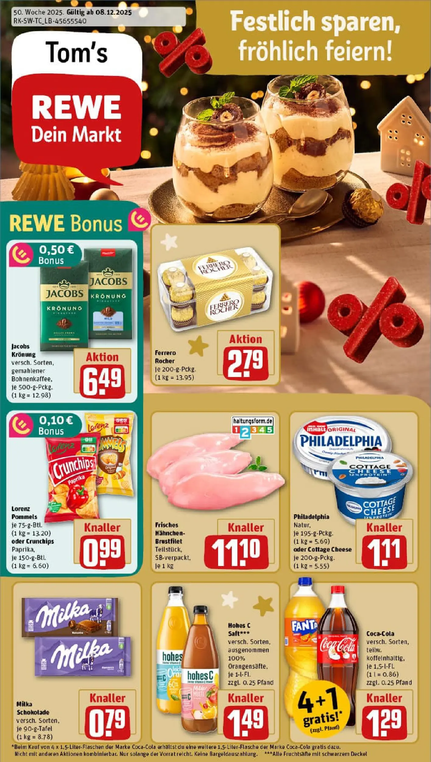 REWE Prospekt ab 07.12.2025 zum Blättern » Angebote | Seite: 1 | Produkte: Fanta, Ferrero rocher, Milka schokolade, Paprika