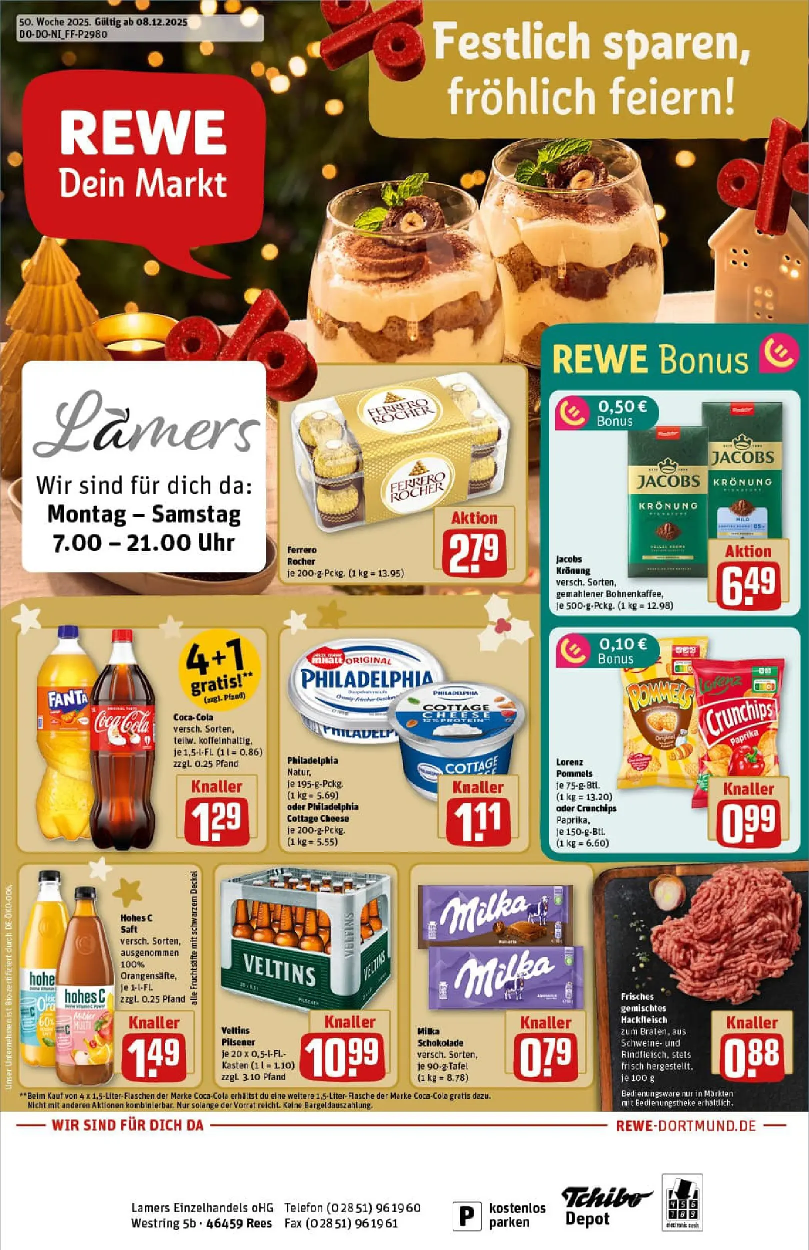 REWE Prospekt ab 07.12.2025 zum Blättern » Angebote | Seite: 1 | Produkte: Fanta, Paprika, Hohes c, Telefon