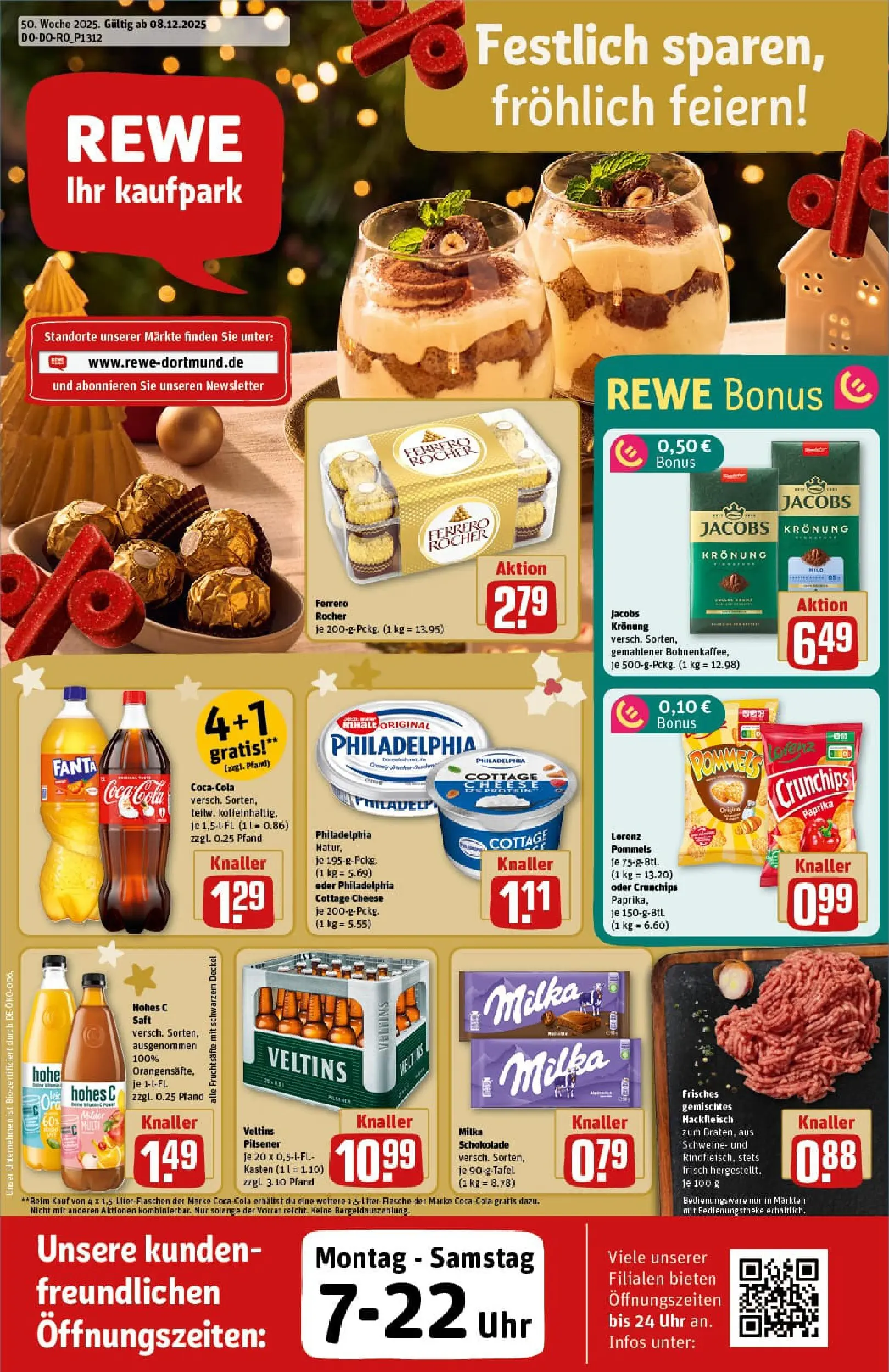 REWE Prospekt ab 07.12.2025 zum Blättern » Angebote | Seite: 1 | Produkte: Fanta, Cola, Chips, Veltins