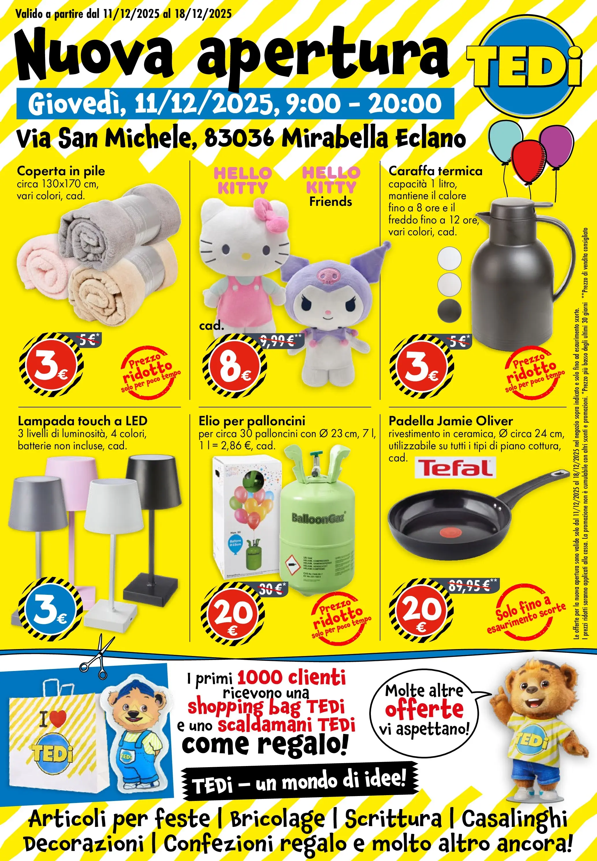 Nuovo TEDi - TEDi volantino fino al 13.12.2025 dal 11/12/2025 > offerte anteprima 🛍️ | Pagina: 1 | Prodotti: Pile, Caraffa, Padella, Lampada