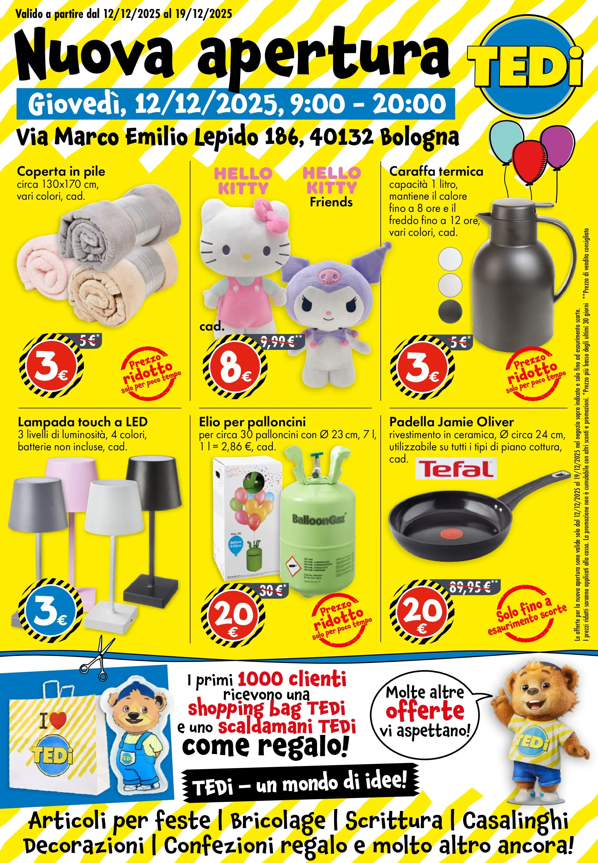 Nuovo TEDi - TEDi volantino fino al 14.12.2025 dal 12/12/2025 > offerte anteprima 🛍️ | Pagina: 1 | Prodotti: Caraffa, Coperta, Lampada, Decorazioni