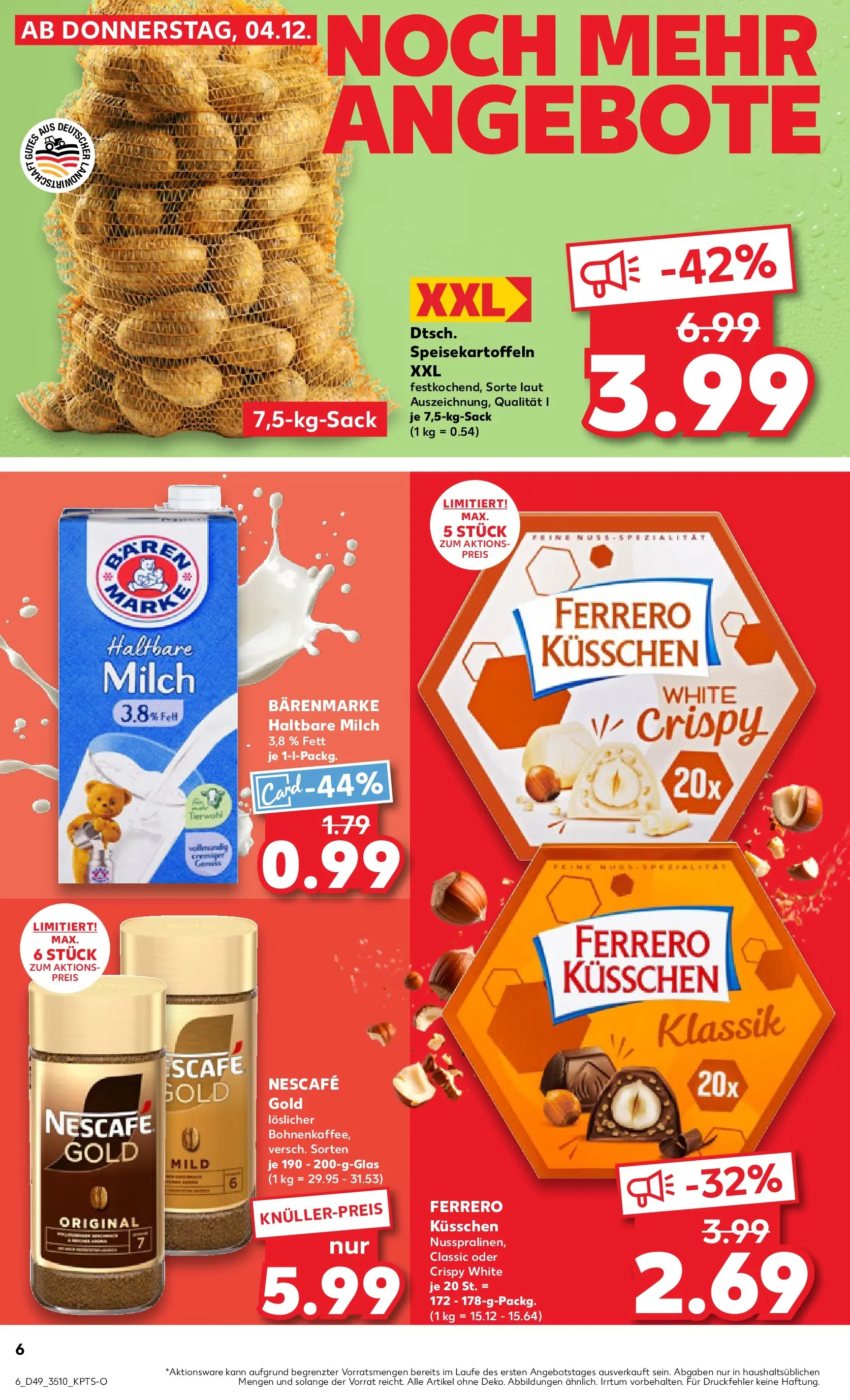 Prospekt Kaufland ab 08.12.2025 » Angebote und Werbung Online | Seite: 6 | Produkte: Nescafe, Milch, Haltbare milch, Nescafe gold Prospekt Kaufland ab 08.12.2025 » Angebote Online zum Blättern | Seite: 6 | Produkte: Nescafe, Milch, Haltbare milch, Nescafe gold