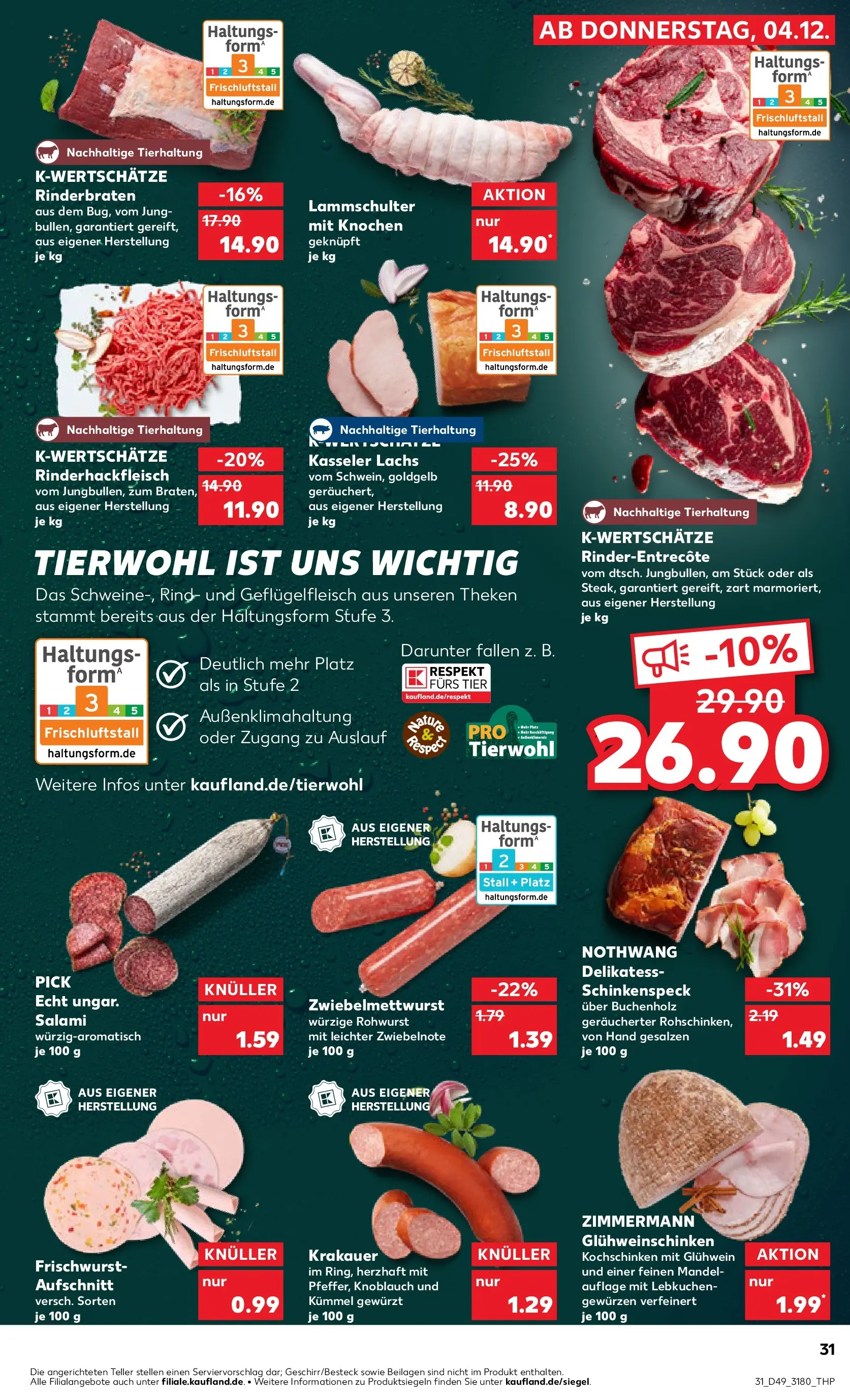 Prospekt Kaufland ab 08.12.2025 » Angebote und Werbung Online | Seite: 31 | Produkte: Rinderbraten, Knoblauch, Salami, Steak Prospekt Kaufland ab 08.12.2025 » Angebote Online zum Blättern | Seite: 31 | Produkte: Rinderbraten, Knoblauch, Salami, Steak