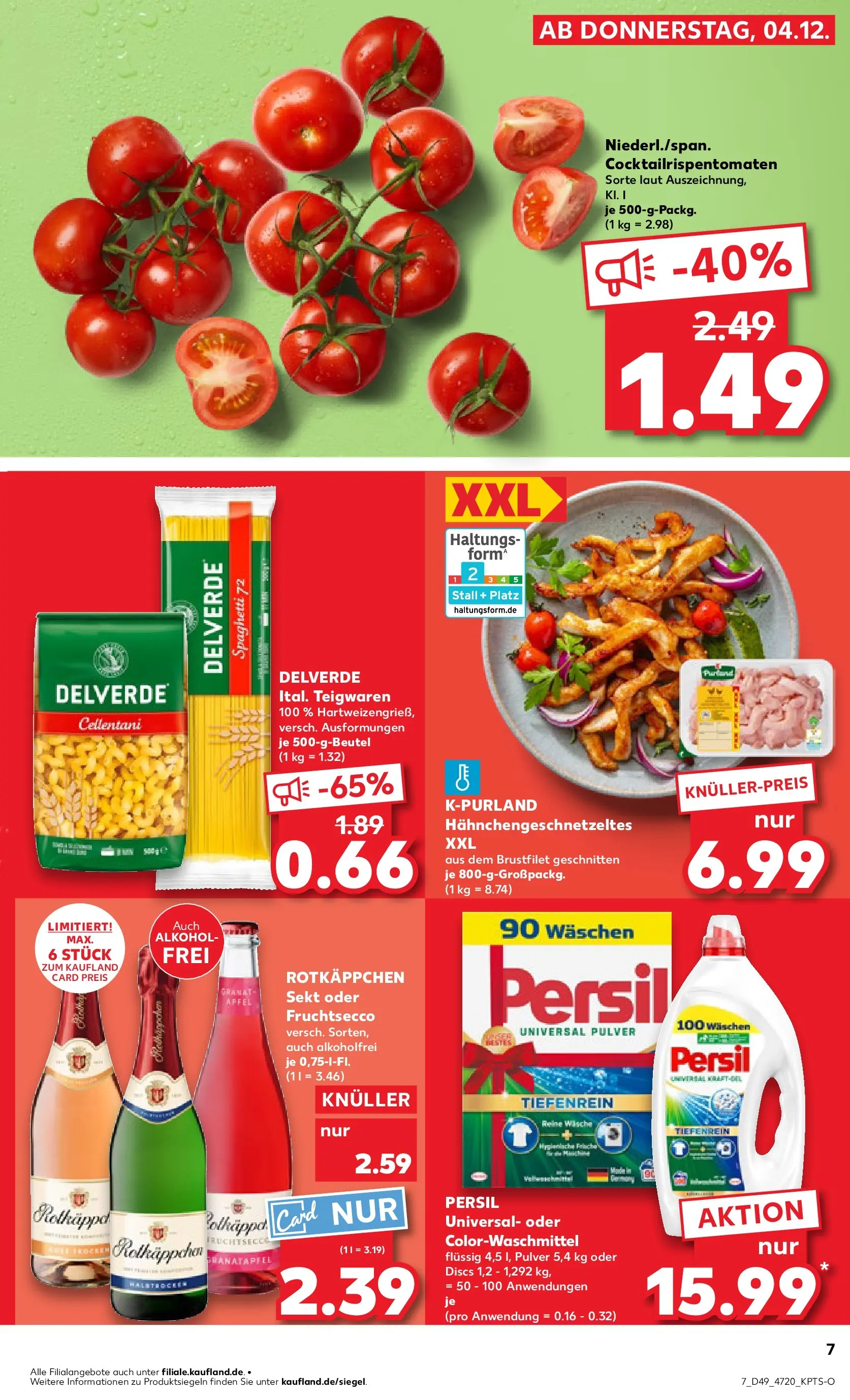 Prospekt Kaufland ab 08.12.2025 » Angebote Online zum Blättern | Seite: 7 | Produkte: Rotkappchen sekt, Fruchtsecco, Rotkäppchen, Persil
