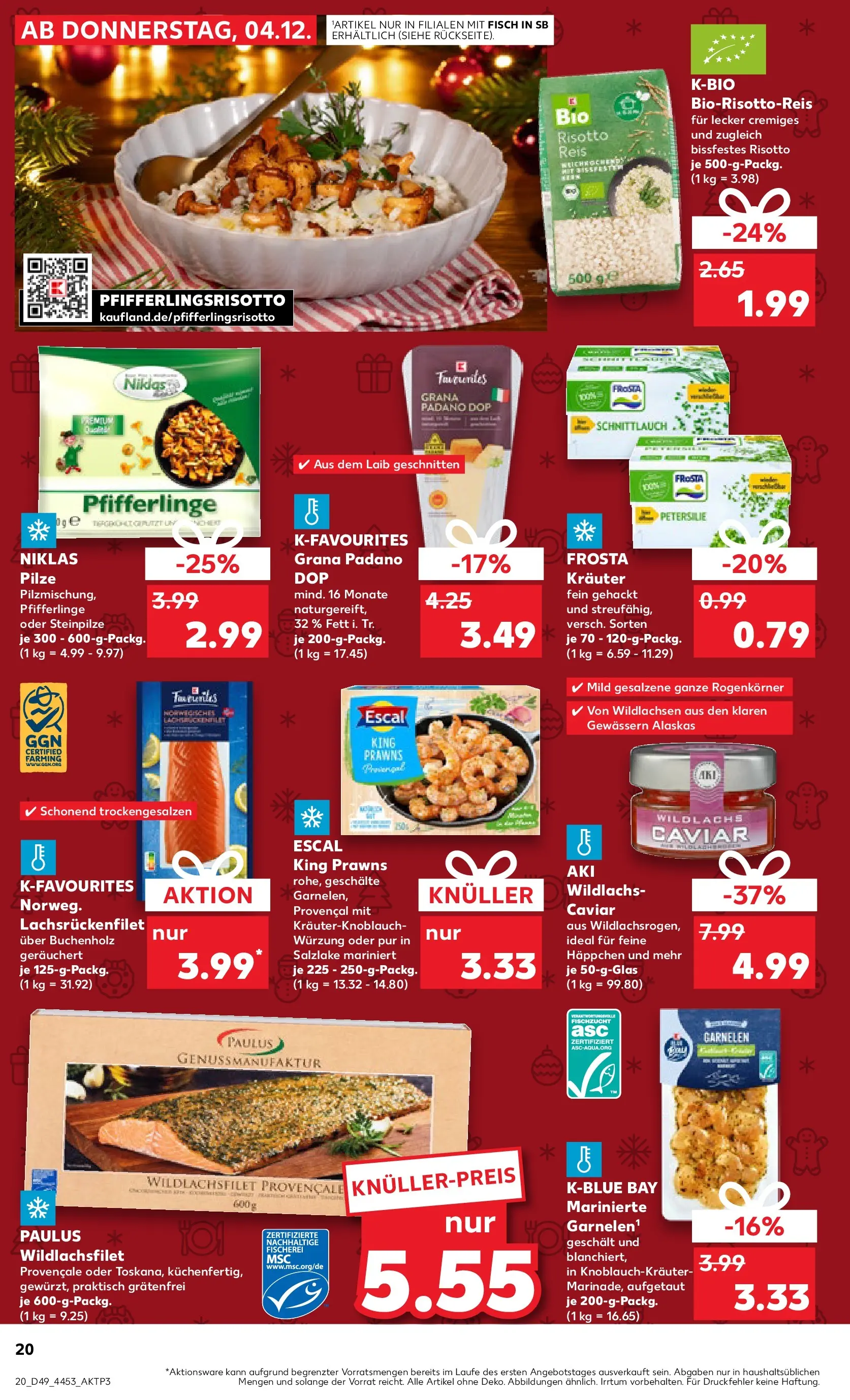 Prospekt Kaufland ab 07.12.2025 » Angebote und Werbung Online | Seite: 20 | Produkte: Frosta, Fisch, Petersilie, Reis Prospekt Kaufland ab 07.12.2025 » Angebote Online zum Blättern | Seite: 20 | Produkte: Frosta, Fisch, Petersilie, Reis