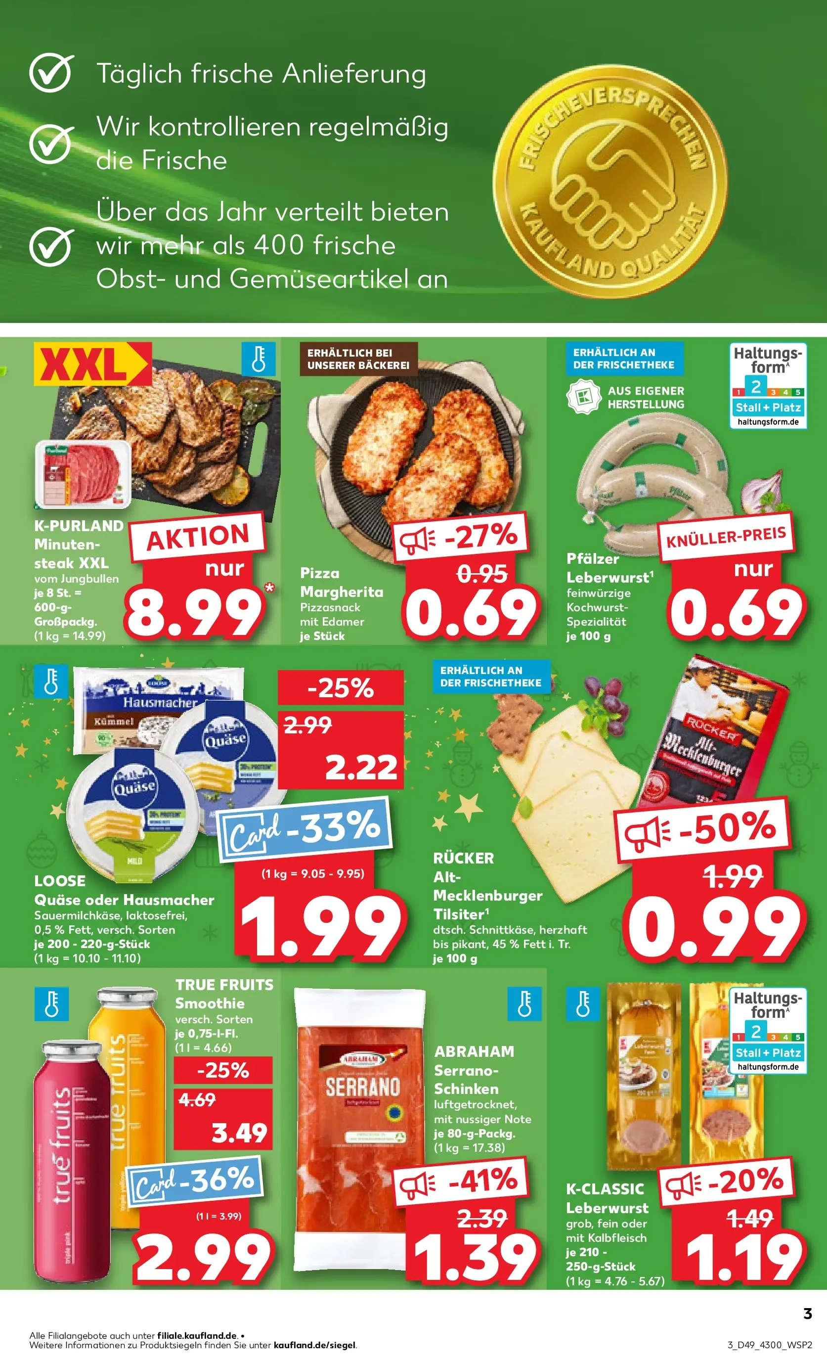 Prospekt Kaufland ab 08.12.2025 » Angebote Online zum Blättern | Seite: 3 | Produkte: Edamer, Serrano schinken, Schinken, Pizza