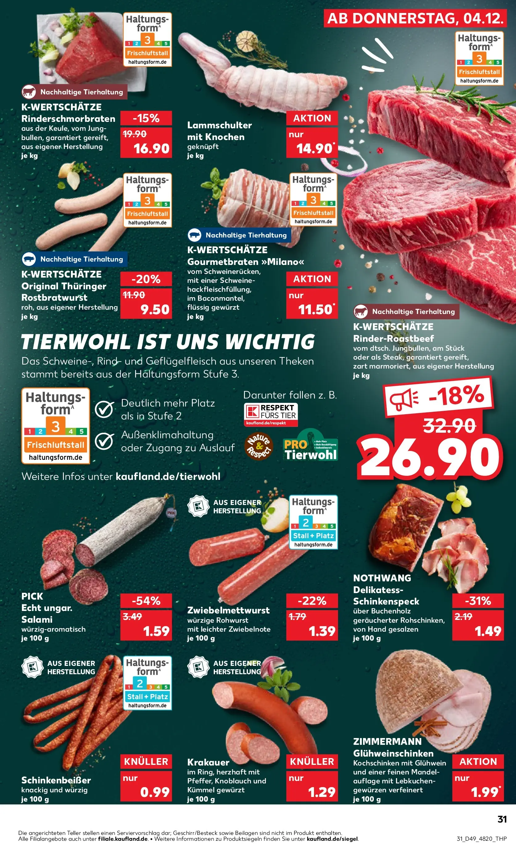 Prospekt Kaufland ab 08.12.2025 » Angebote Online zum Blättern | Seite: 31 | Produkte: Knoblauch, Salami