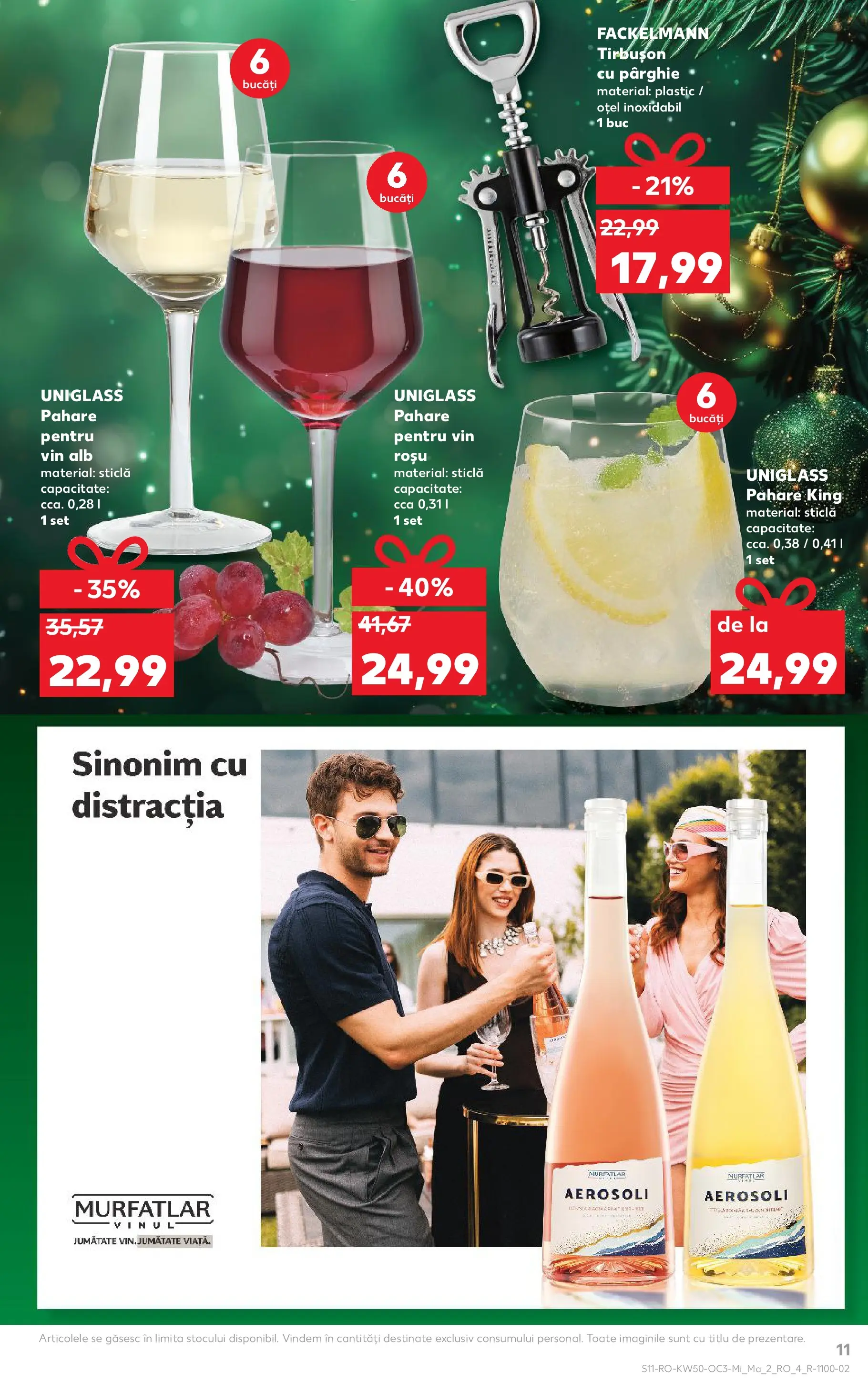 Catalog Kaufland - Comarnic 09.12.2025 - Revista si Oferta | Pagină: 11 | Produse: Pahare, Vin