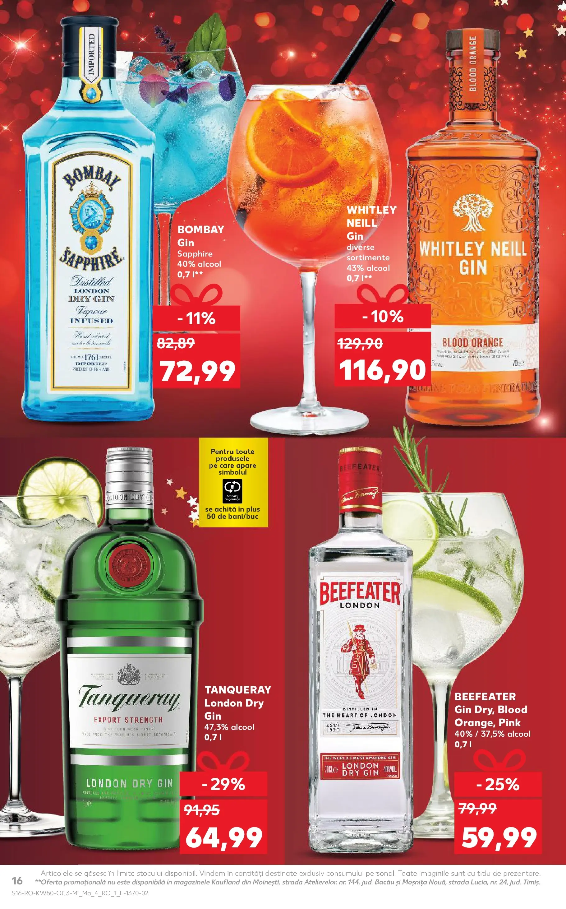Catalog Kaufland - Comarnic 09.12.2025 - Revista si Oferta | Pagină: 16 | Produse: Gin