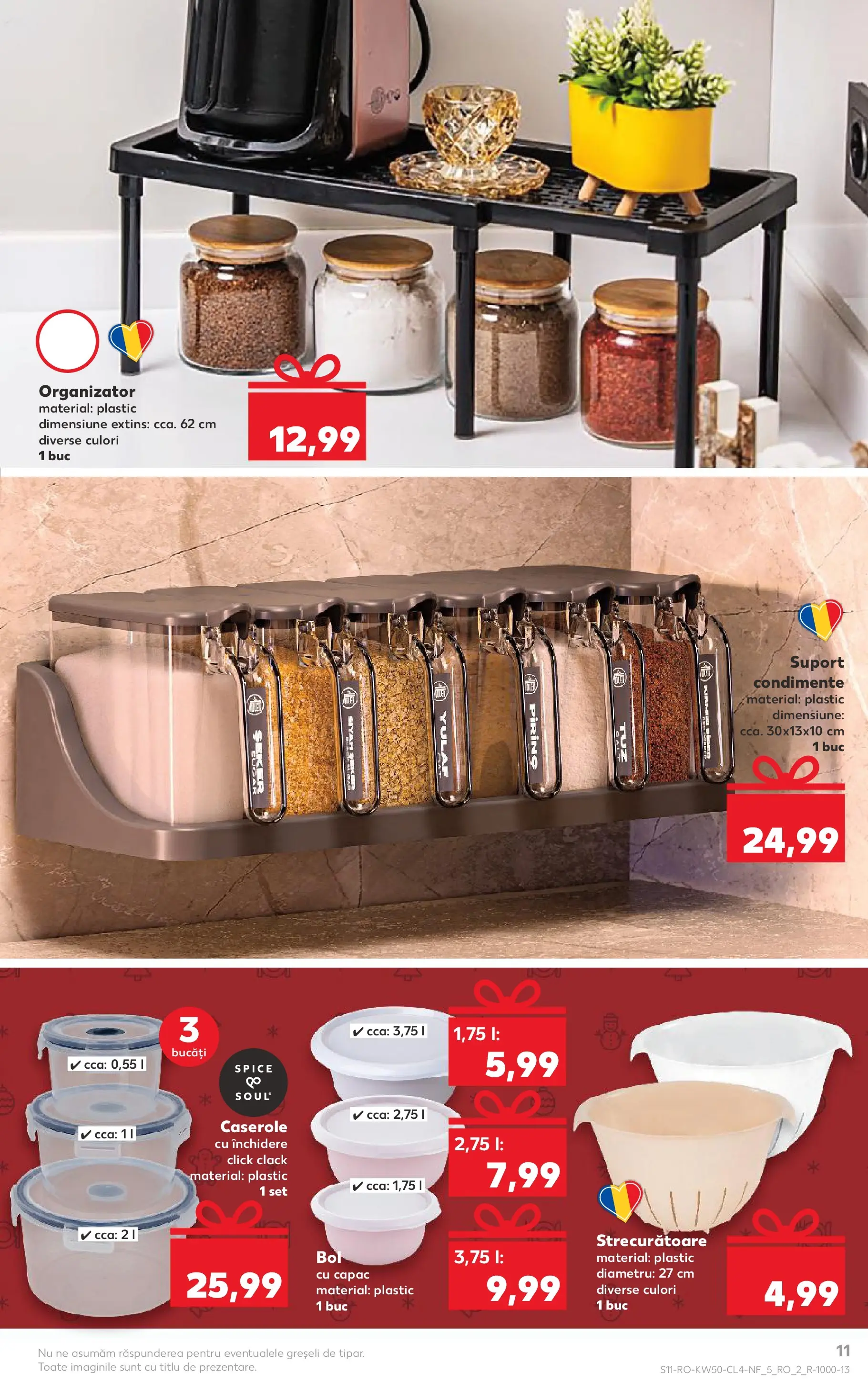 Catalog Kaufland - Miercurea Ciuc 10.12.2025 - Revista si Oferta | Pagină: 11 | Produse: Caserole, Bol, Condimente