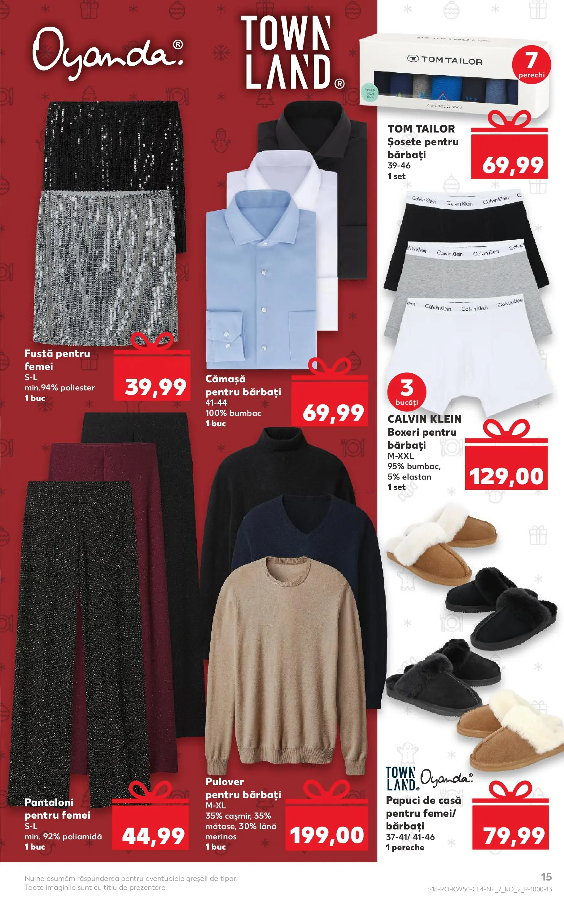Catalog Kaufland - Miercurea Ciuc 10.12.2025 - Revista si Oferta | Pagină: 15 | Produse: Pantaloni, Șosete, Boxeri, Papuci