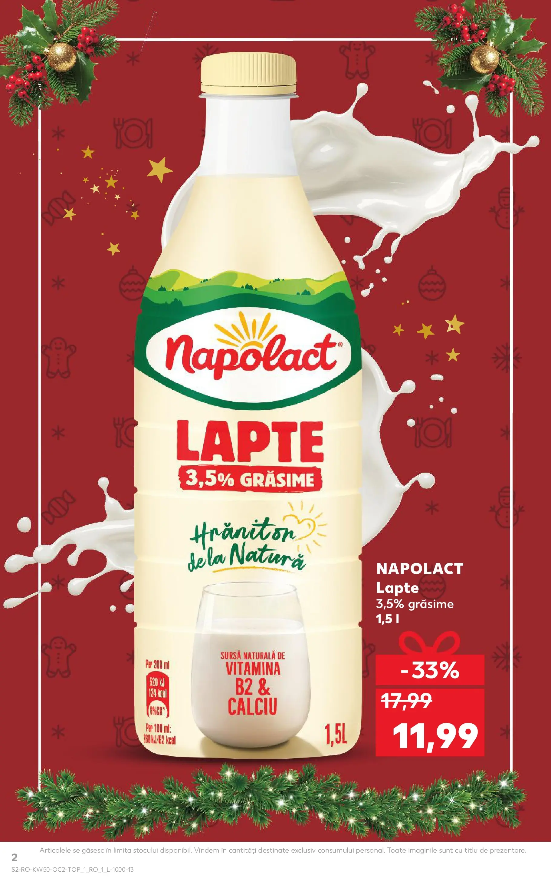 Catalog Kaufland - Arad 10.12.2025 - Revista si Oferta | Pagină: 2 | Produse: Lapte
