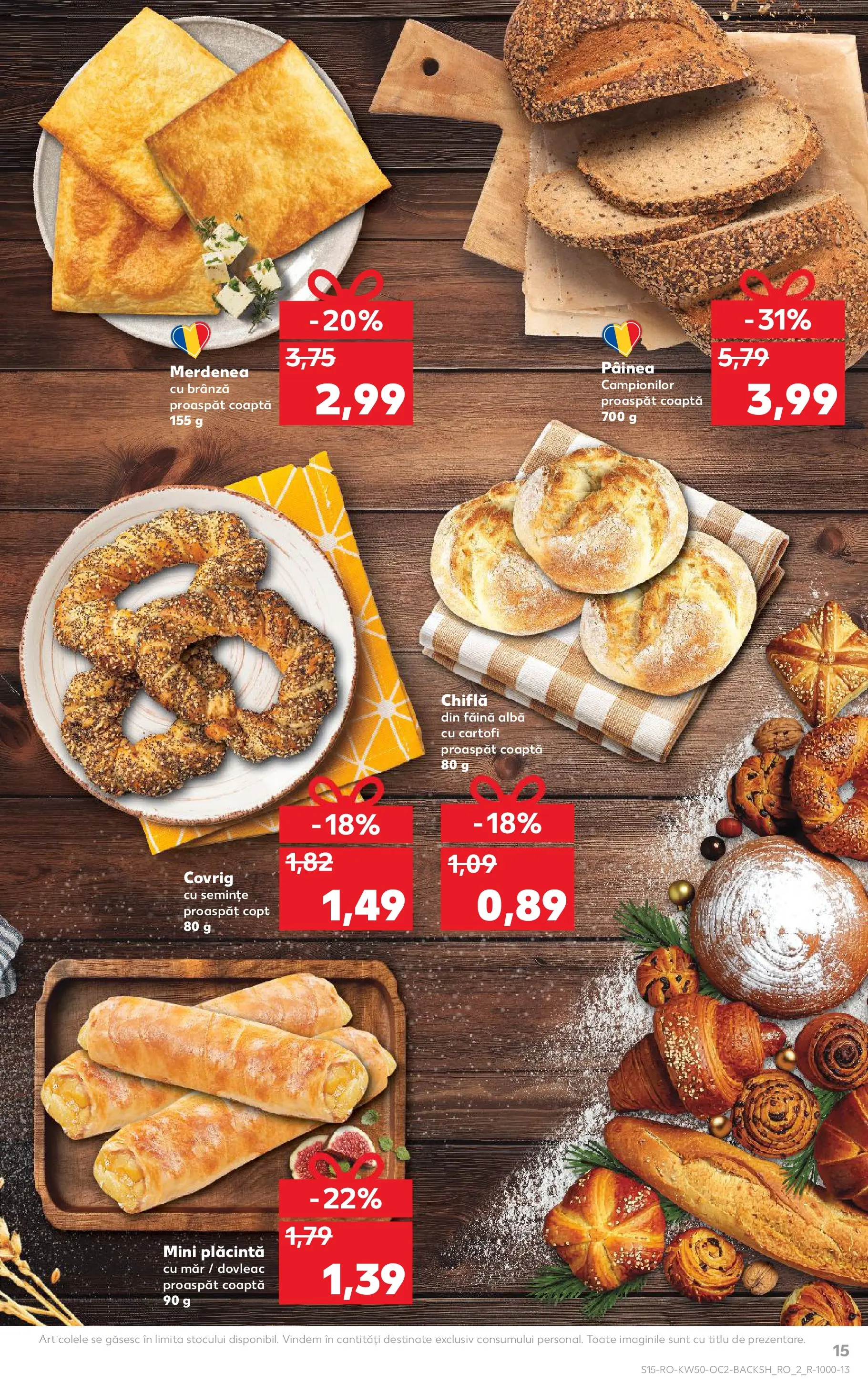 Catalog Kaufland - Arad 10.12.2025 - Revista si Oferta | Pagină: 15 | Produse: Dovleac, Chiflă, Brânză, Făină