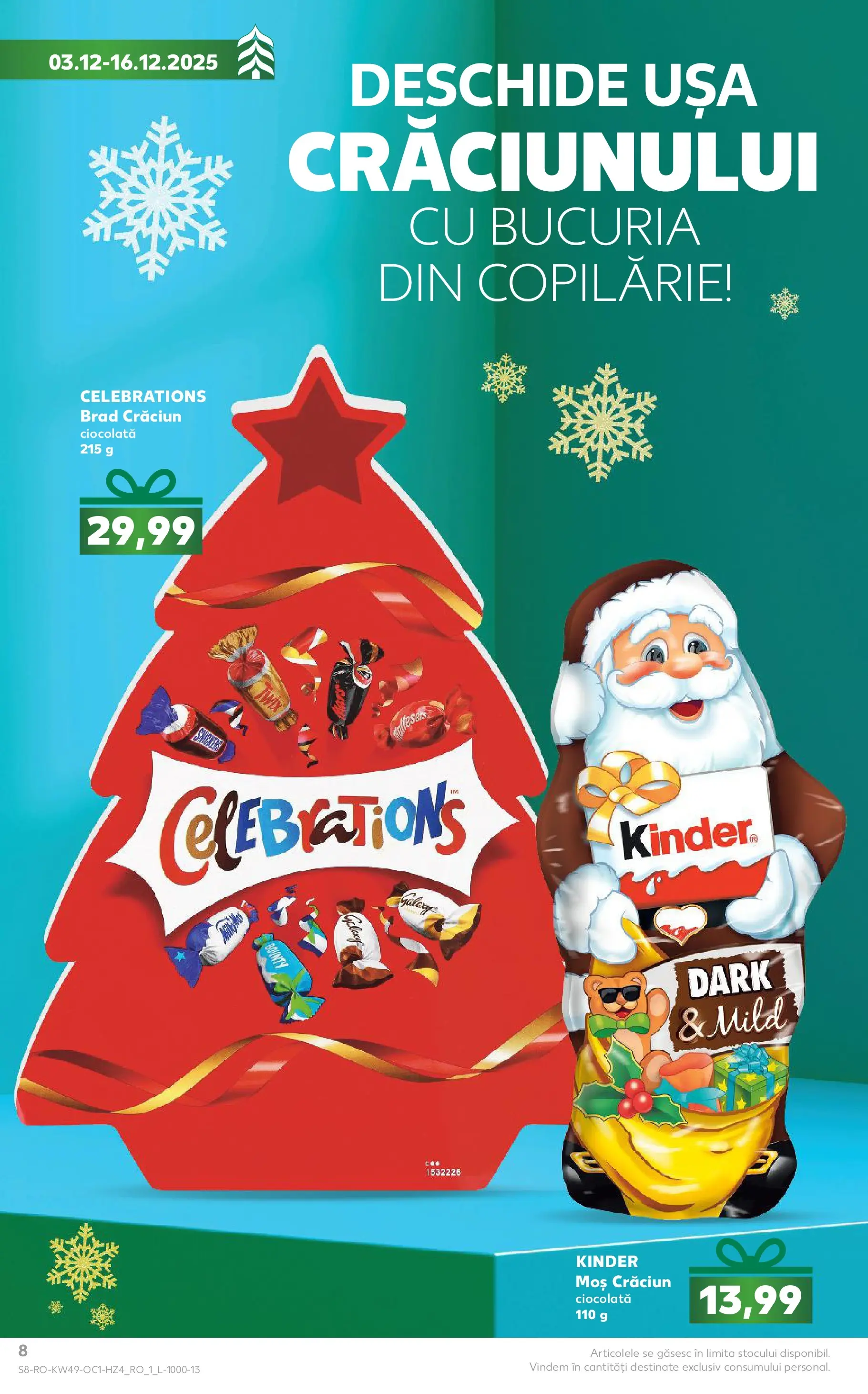 Catalog Kaufland - Crăciun 03.12.2025 - Revista si Oferta | Pagină: 8 | Produse: Ciocolată, Ușă