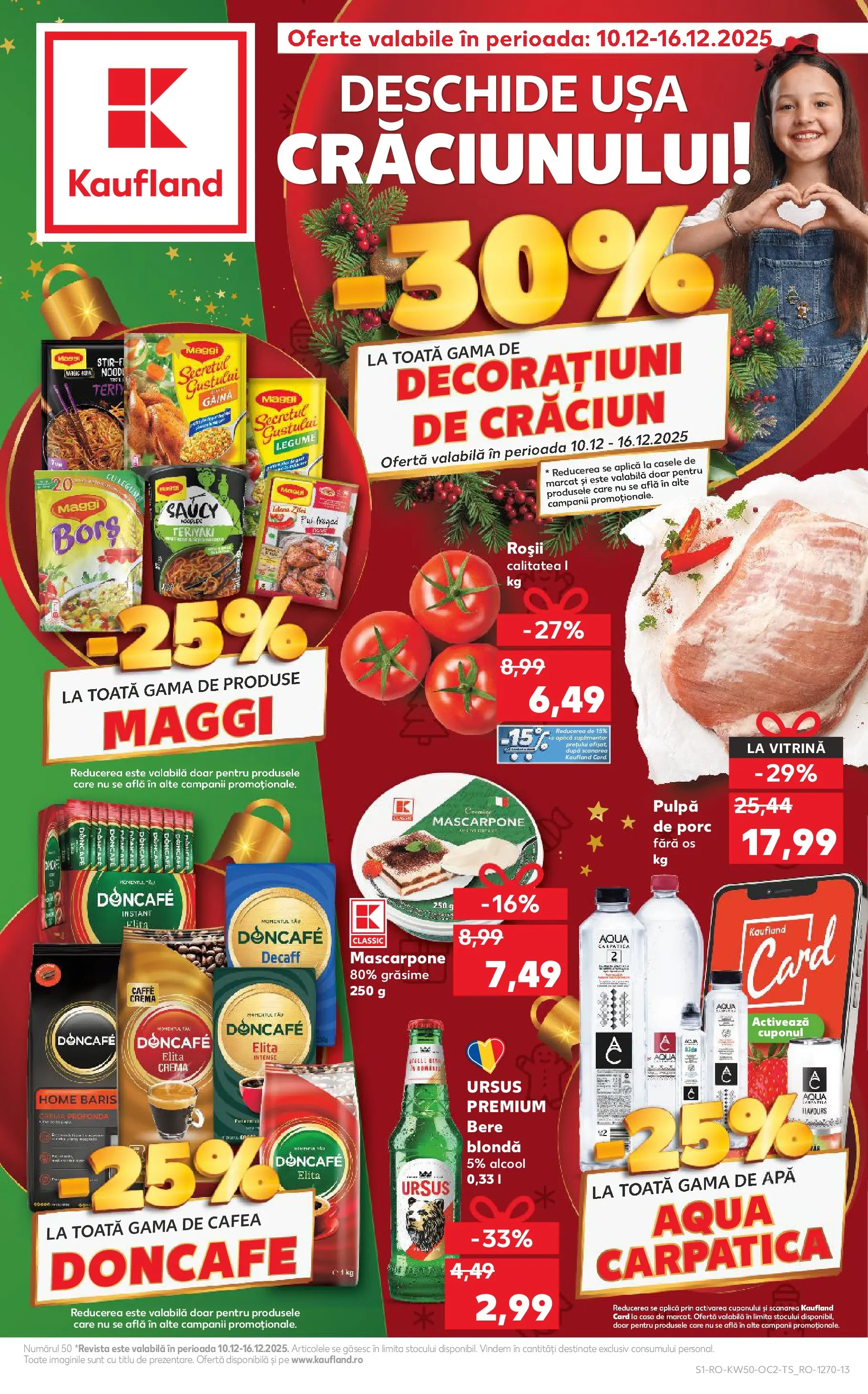 Catalog Kaufland - Arad 10.12.2025 - Revista si Oferta | Pagină: 1 | Produse: Borș, Bere, Ușă, Mascarpone