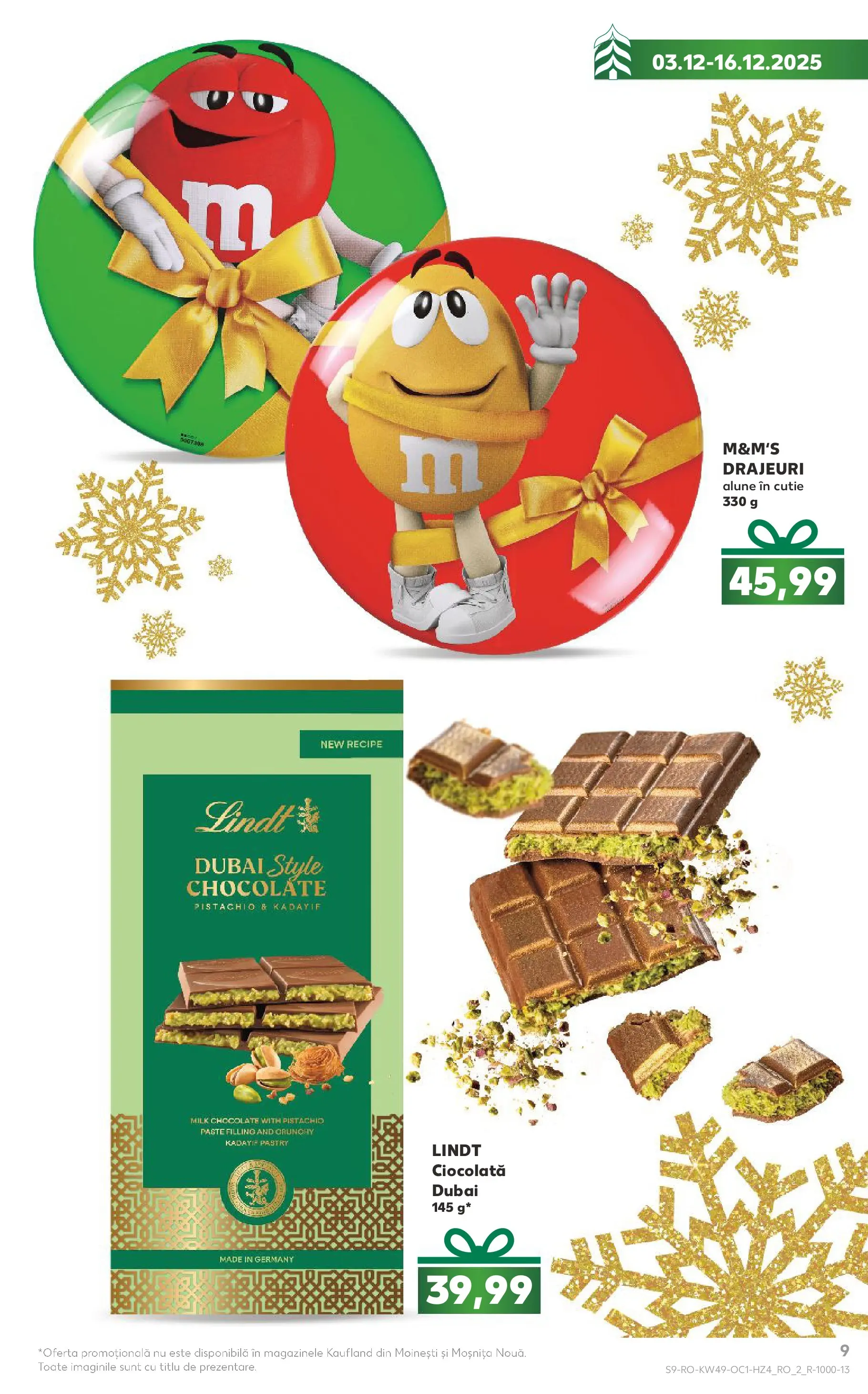 Catalog Kaufland - Crăciun 03.12.2025 - Revista si Oferta | Pagină: 9 | Produse: Delgeç, Cutie, Ciocolată, Paste