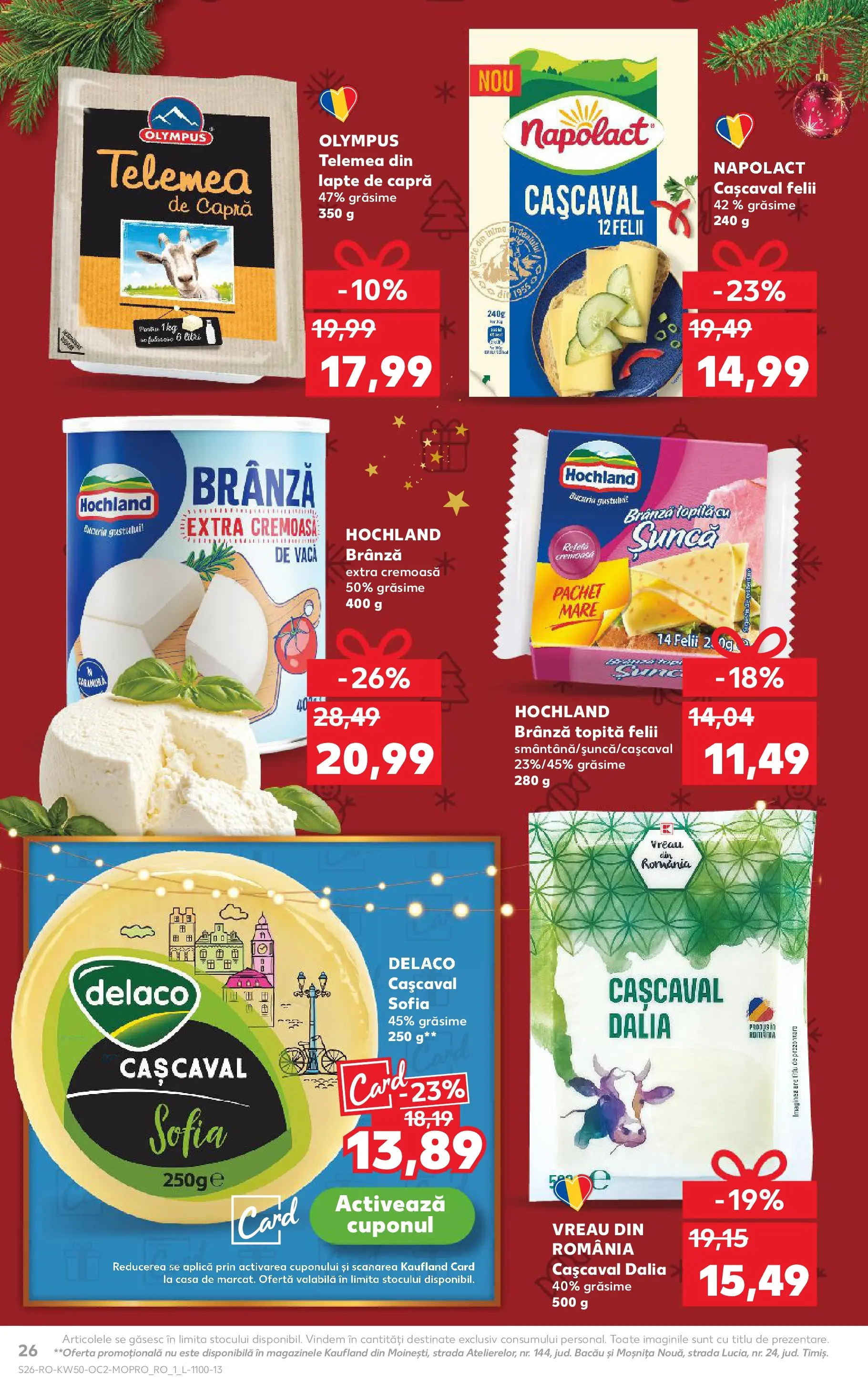 Catalog Kaufland - Arad 10.12.2025 - Revista si Oferta | Pagină: 26 | Produse: Light Kedi Konservesi, Cașcaval, Lapte, Brânză
