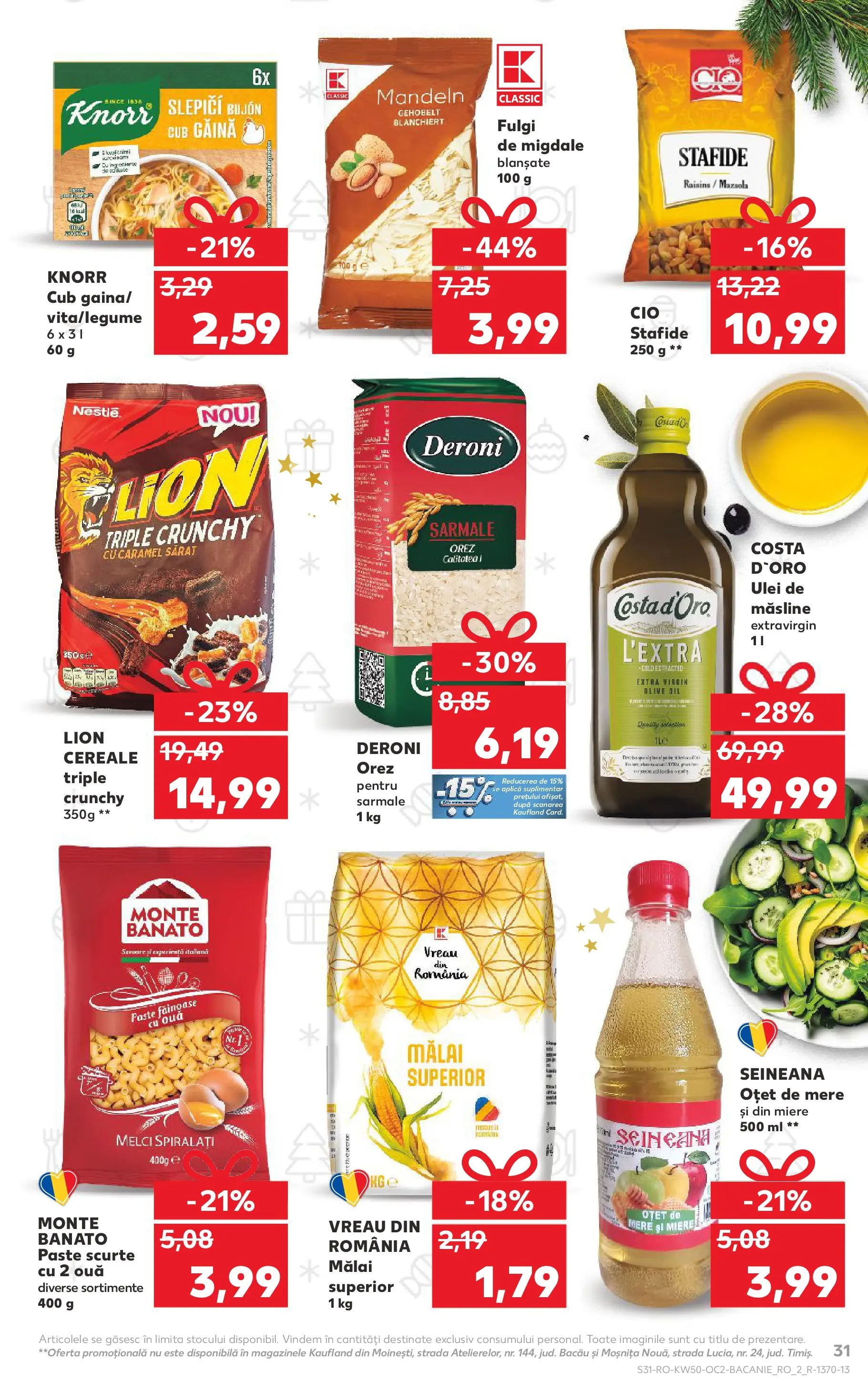 Catalog Kaufland - Codlea 10.12.2025 - Revista si Oferta | Pagină: 31 | Produse: Măsline, Apple, Oțet, Mere