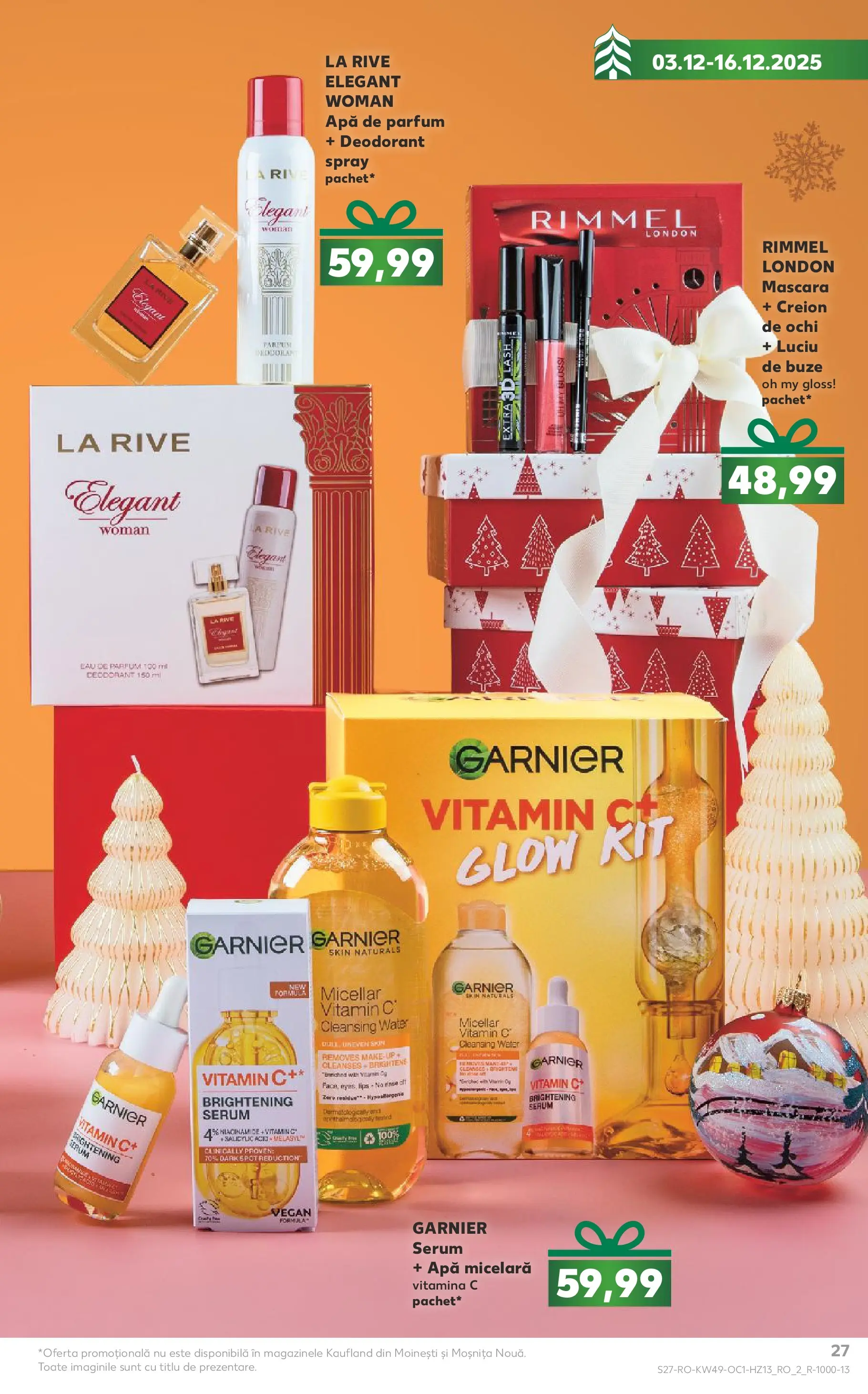 Catalog Kaufland - Crăciun 03.12.2025 - Revista si Oferta | Pagină: 27 | Produse: Mascara, Creion de ochi, Luciu de buze, Apă