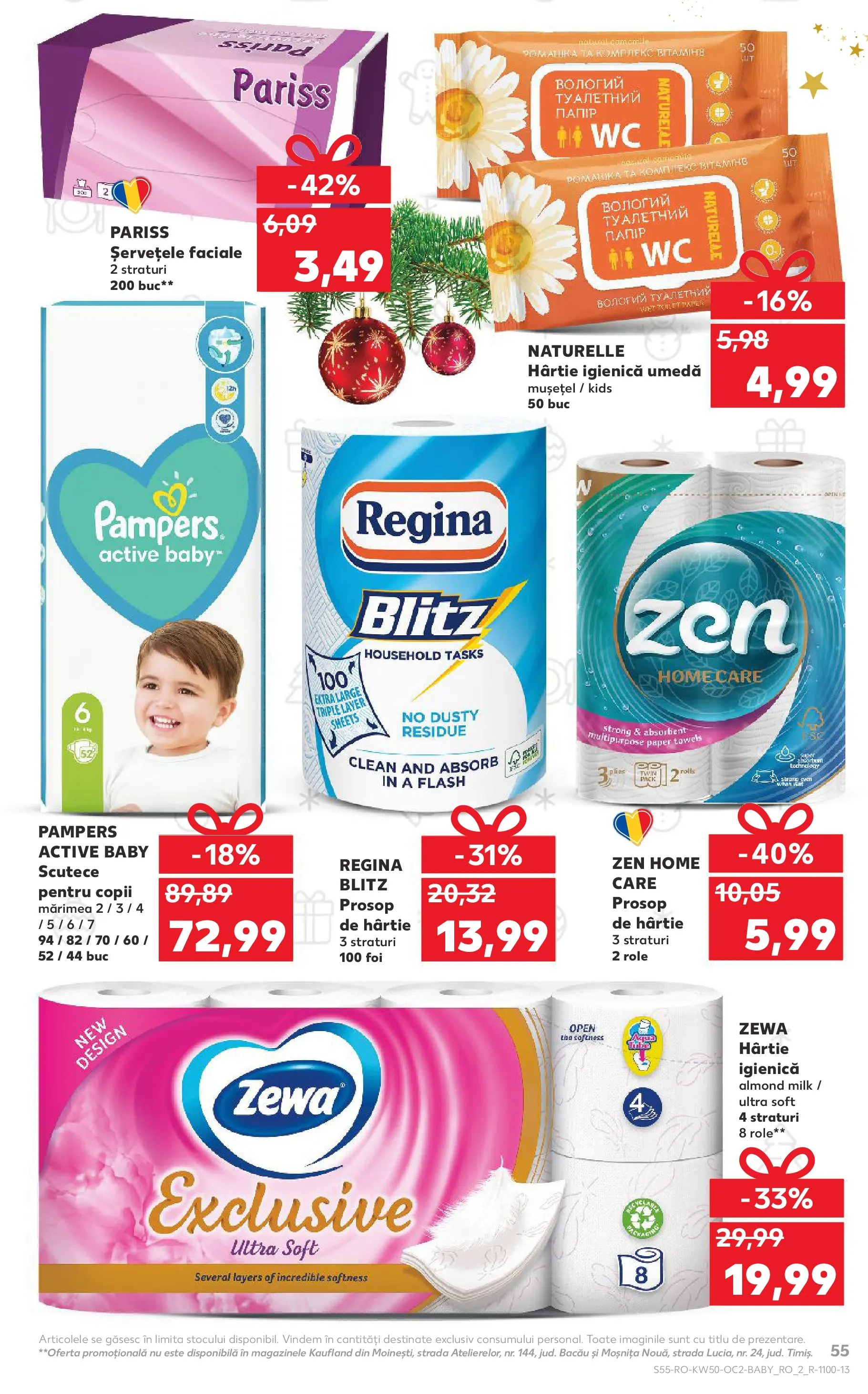 Catalog Kaufland - Arad 10.12.2025 - Revista si Oferta | Pagină: 55 | Produse: Pomelo, Role, Scutece