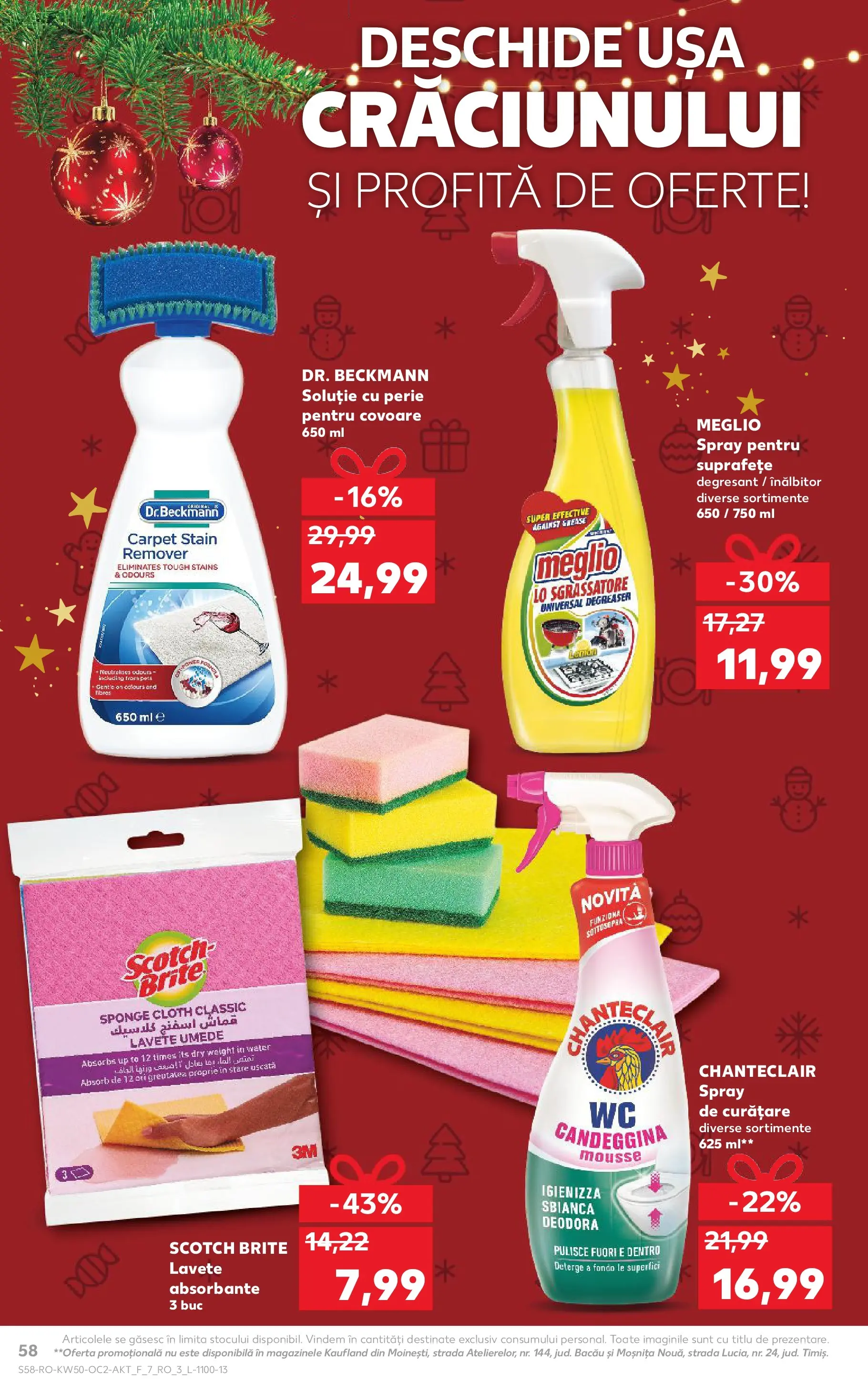 Catalog Kaufland - Arad 10.12.2025 - Revista si Oferta | Pagină: 58 | Produse: Perie, Lavete, Ușă, Absorbante