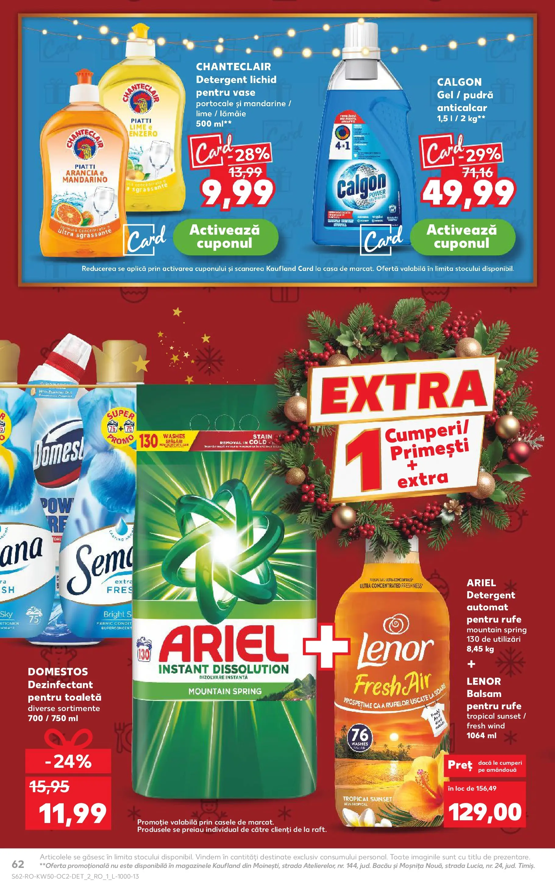 Catalog Kaufland - Arad 10.12.2025 - Revista si Oferta | Pagină: 62 | Produse: Toaletă, Pudră, Portocale, Detergent