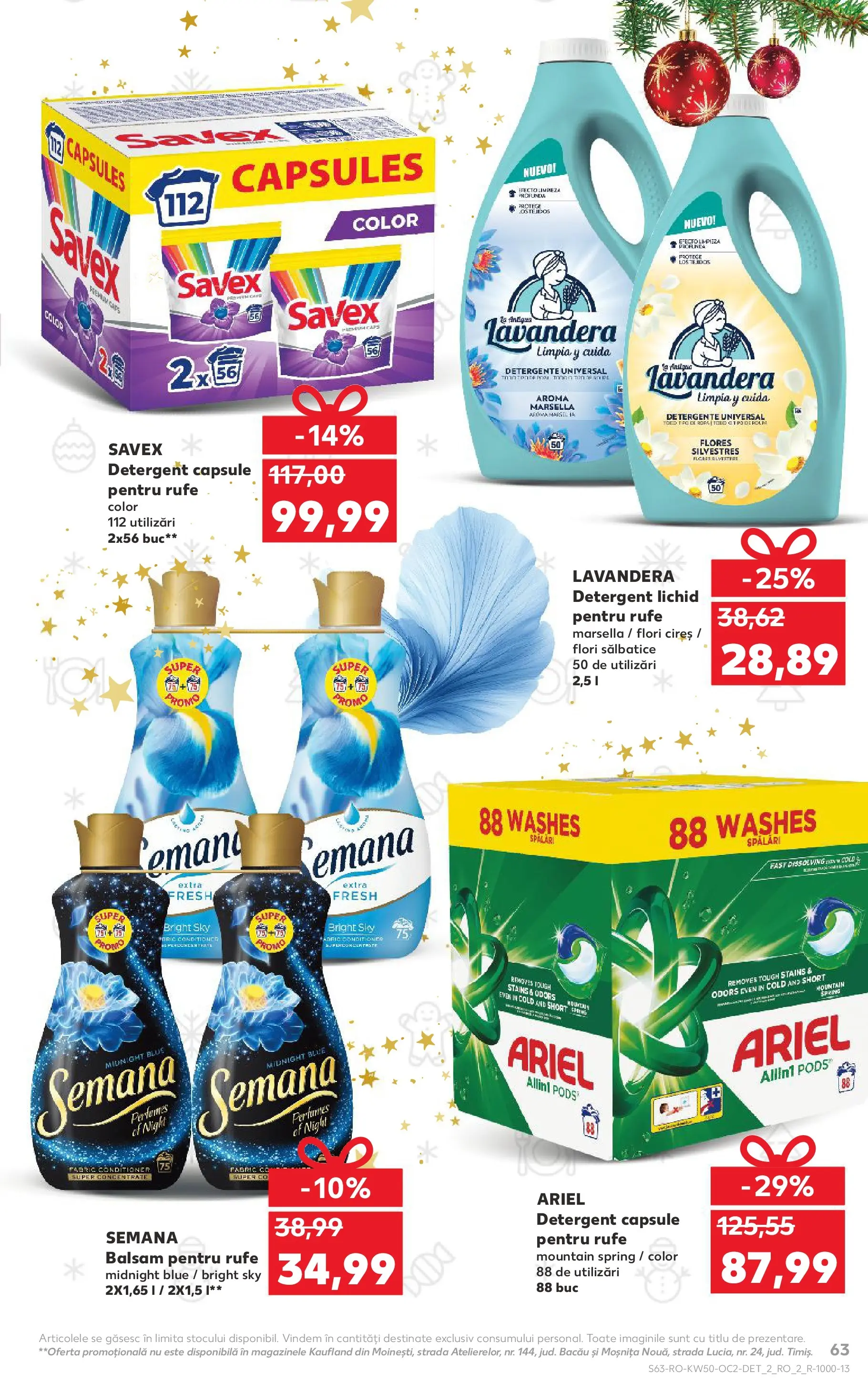 Catalog Kaufland - Arad 10.12.2025 - Revista si Oferta | Pagină: 63 | Produse: Balsam, Yorgan, Detergent