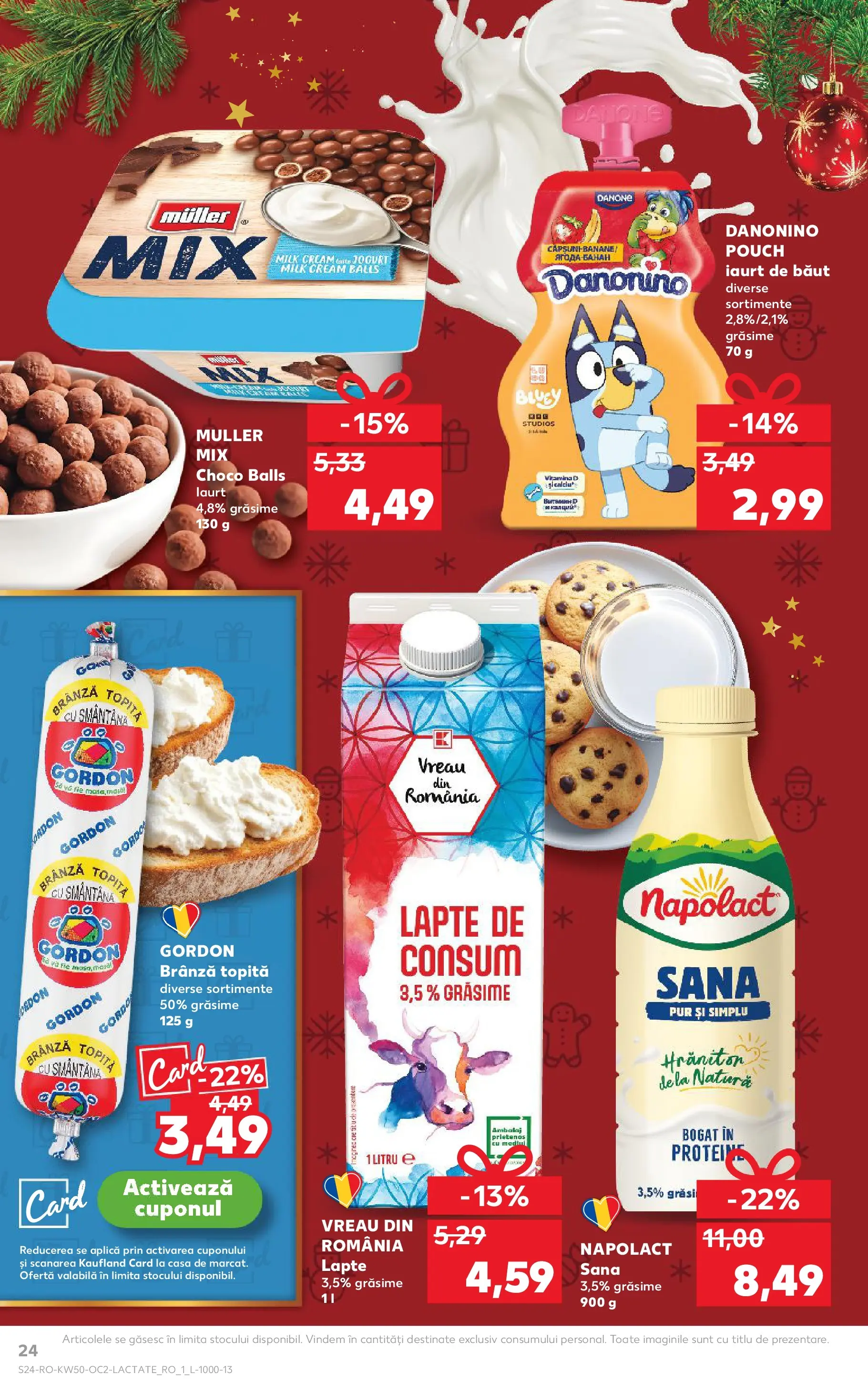 Catalog Kaufland - Baia Mare 10.12.2025 - Revista si Oferta | Pagină: 24 | Produse: Masaüstü kılıfı, Brânză, Iaurt, Smântână