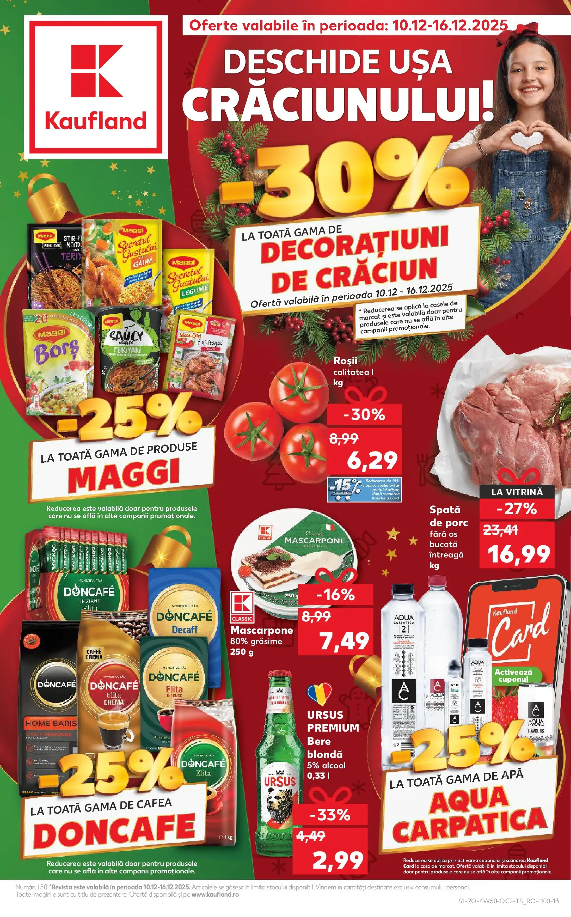 Catalog Kaufland - Ploiești 10.12.2025 - Revista si Oferta | Pagină: 1 | Produse: Vitrină, Borș, Cremă, Roșii