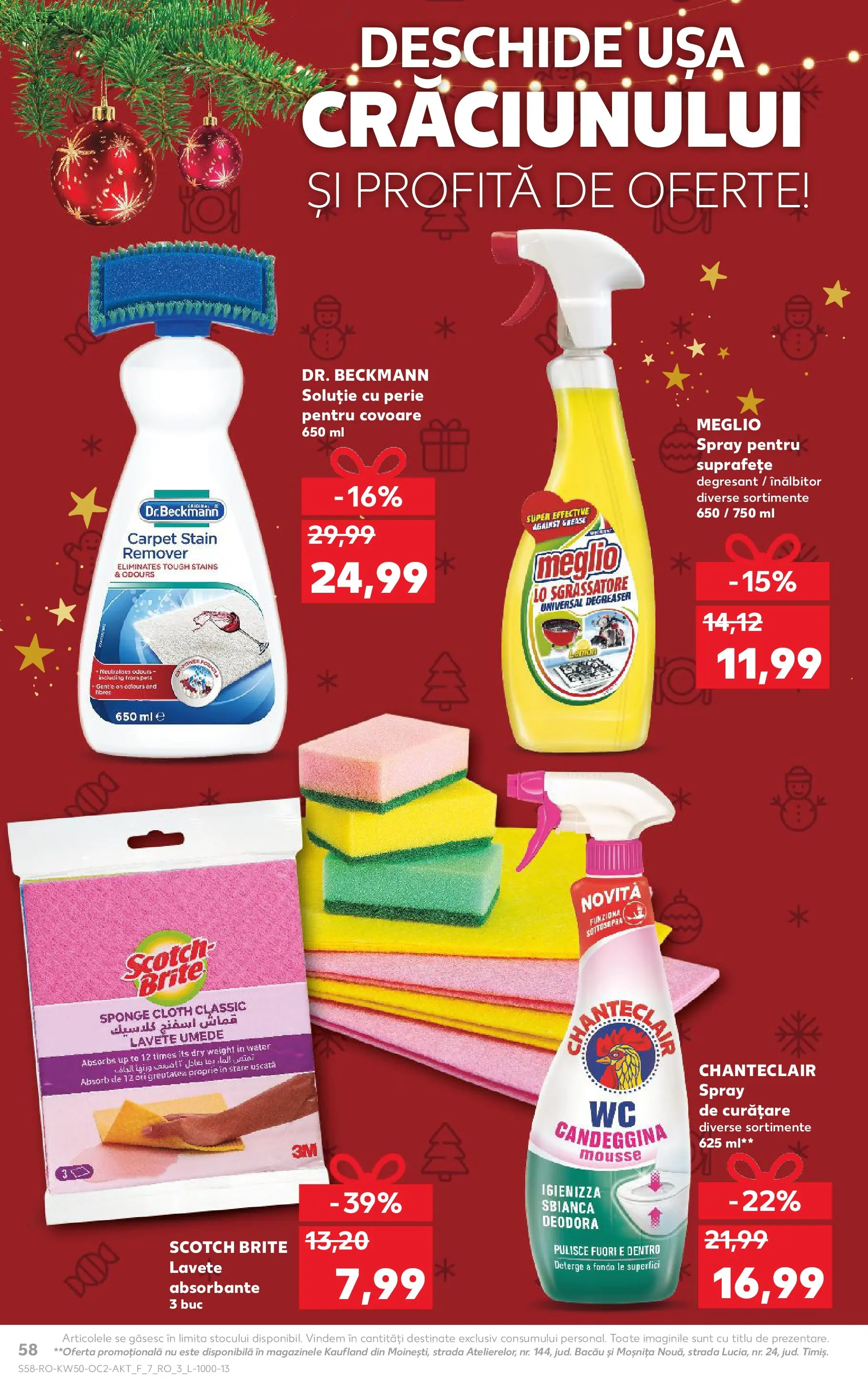 Catalog Kaufland - Baia Mare 10.12.2025 - Revista si Oferta | Pagină: 58 | Produse: Perie, Lavete, Ușă, Absorbante