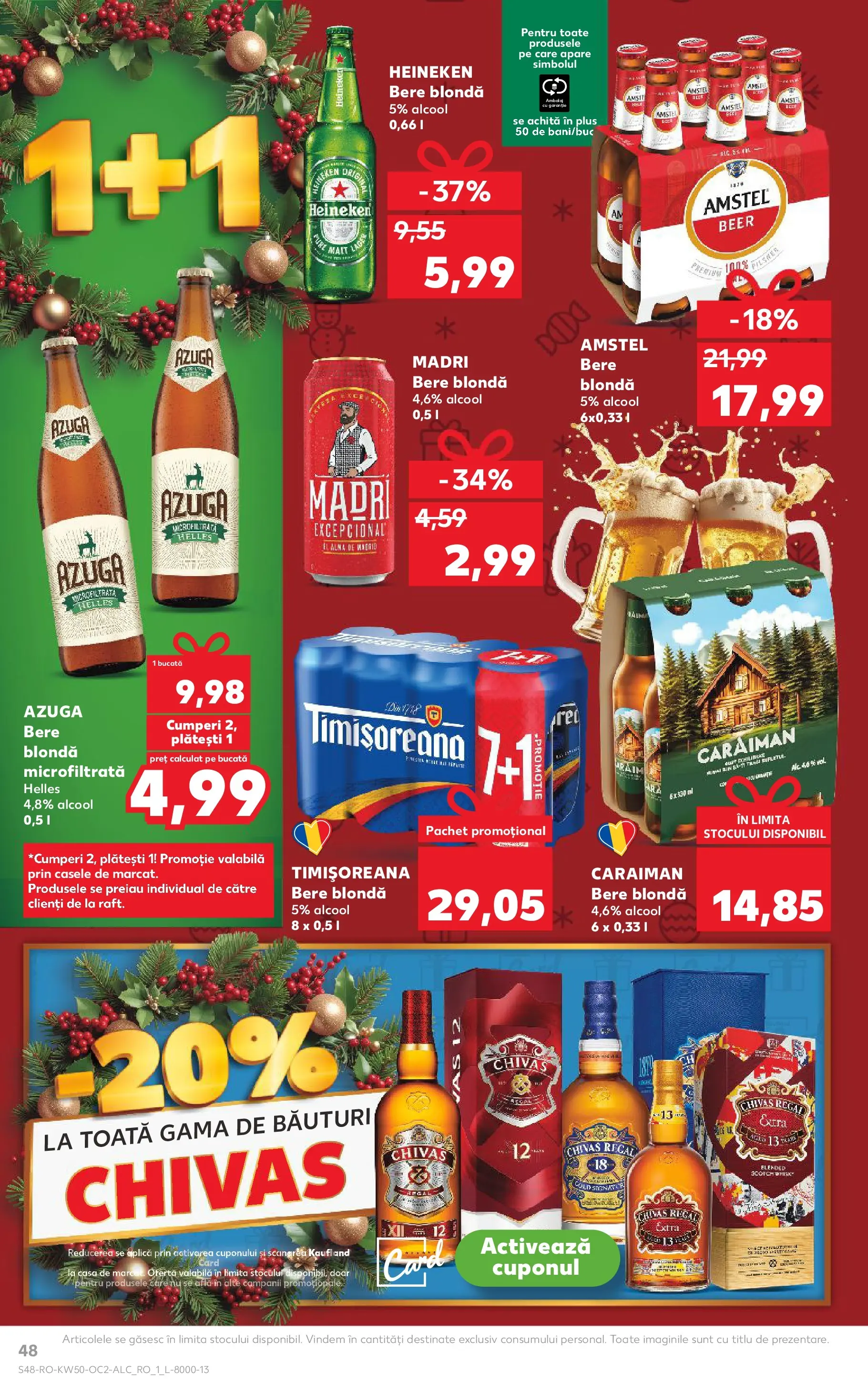 Catalog Kaufland - Fălticeni 10.12.2025 - Revista si Oferta | Pagină: 48 | Produse: Bere, Whiskey