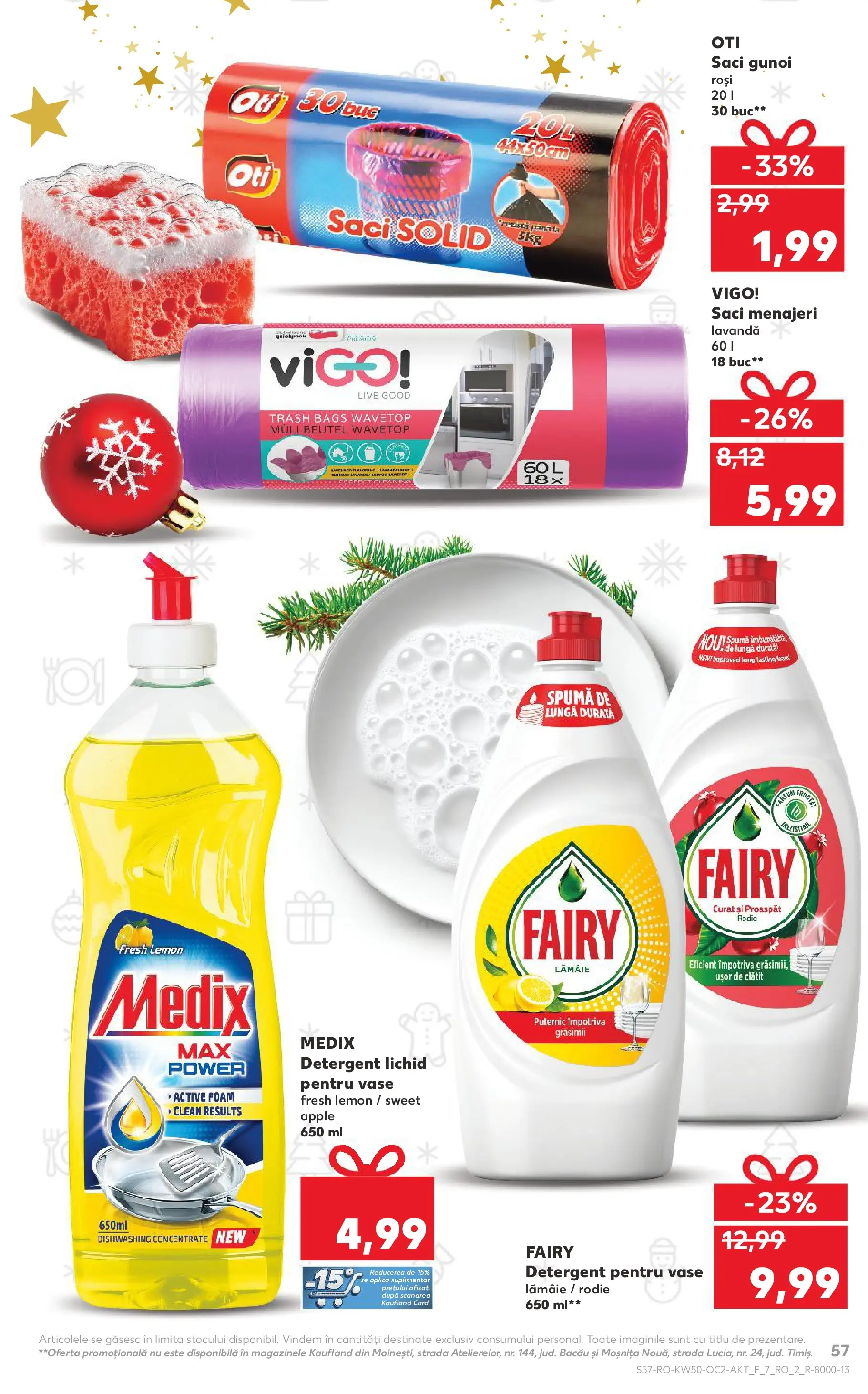 Catalog Kaufland - Fălticeni 10.12.2025 - Revista si Oferta | Pagină: 57 | Produse: Pomelo, Saci menajeri, Apple, Detergent