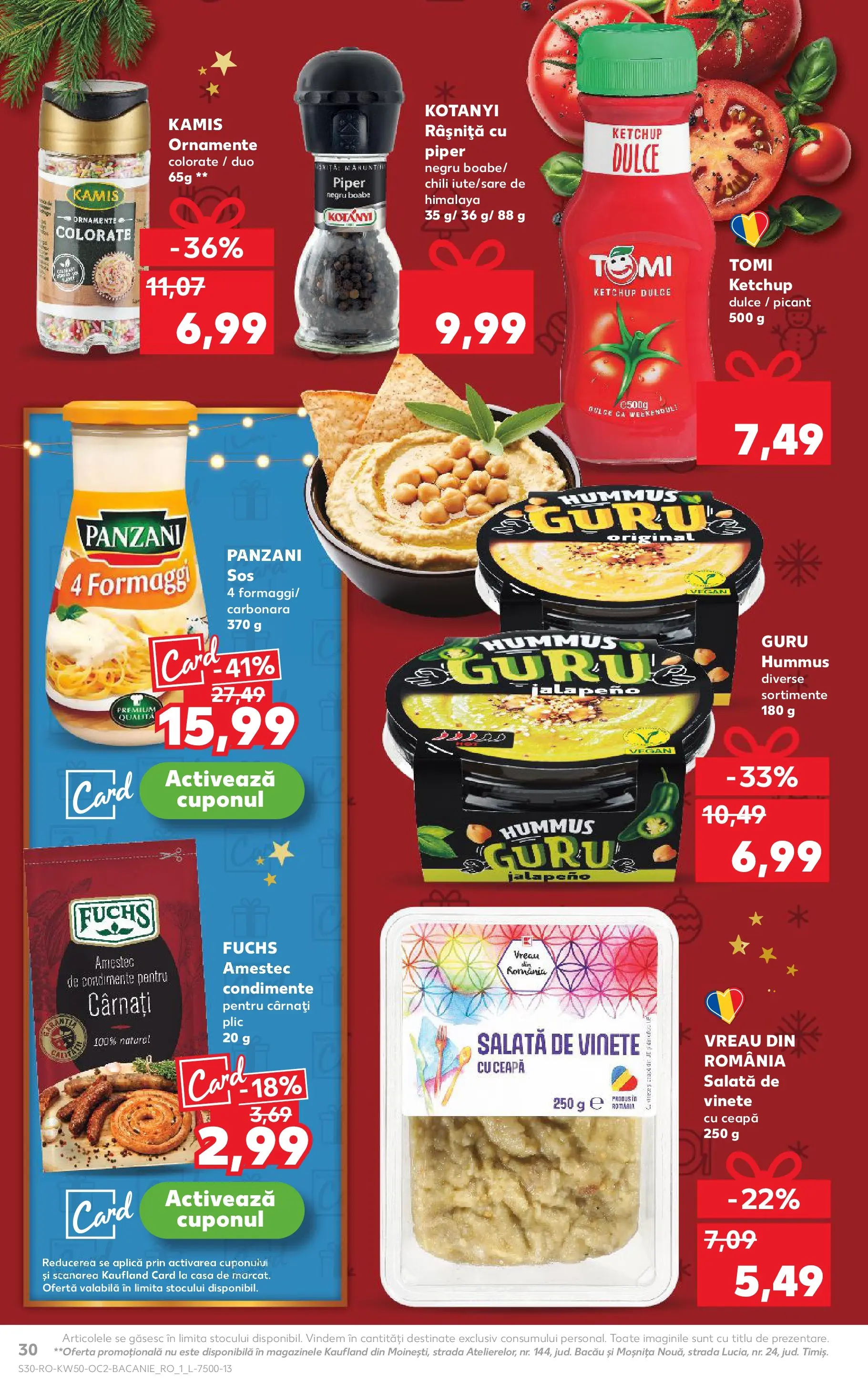 Catalog Kaufland - Viseu de Sus 10.12.2025 || Revista si Oferte | Pagină: 30 | Produse: Salată, Condimente, Ceapă, Piper Catalog Kaufland - Viseu de Sus 10.12.2025 - Revista si Oferta | Pagină: 30 | Produse: Salată, Condimente, Ceapă, Piper