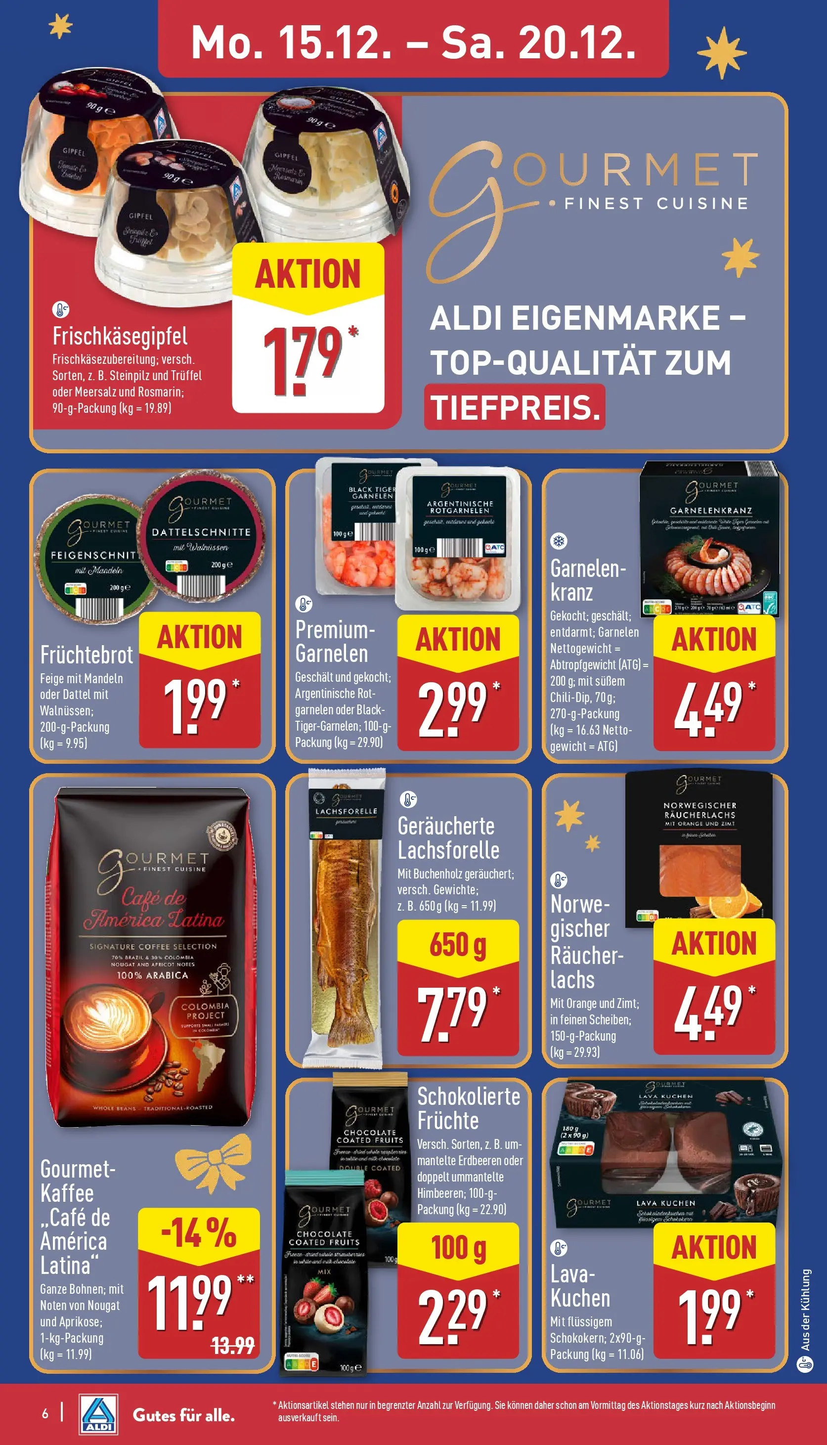 Aldi - ALDI Nord: Wochenangebote (ab 14.12.2025) » Angebote Online | Seite: 9 | Produkte: Mandeln, Räucherlachs, Dattel, Kuchen